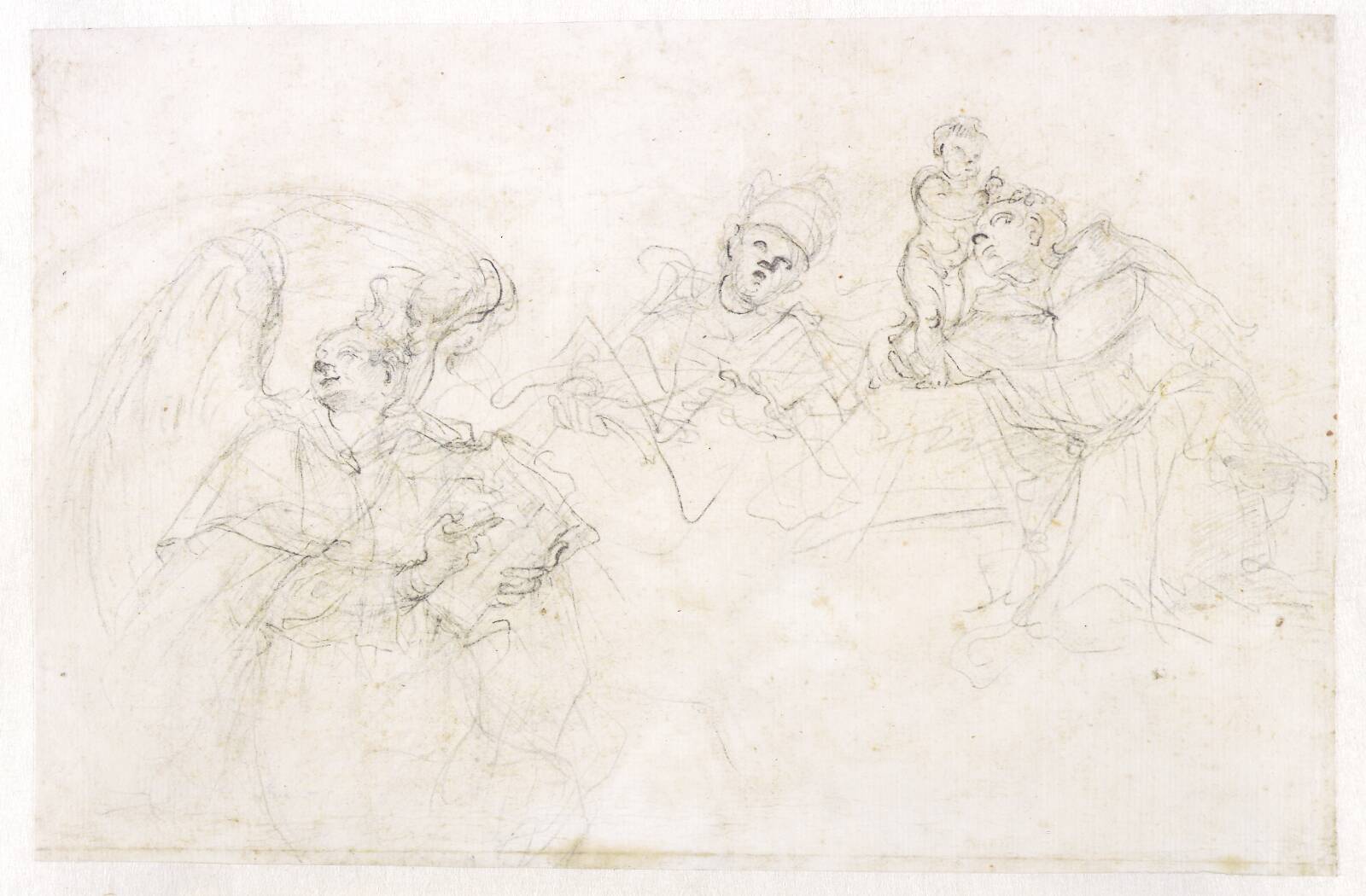 Three saints: St Vincent Ferrer, a pope and Anthony of Padova, by Francesco Solimena, 1734-1736