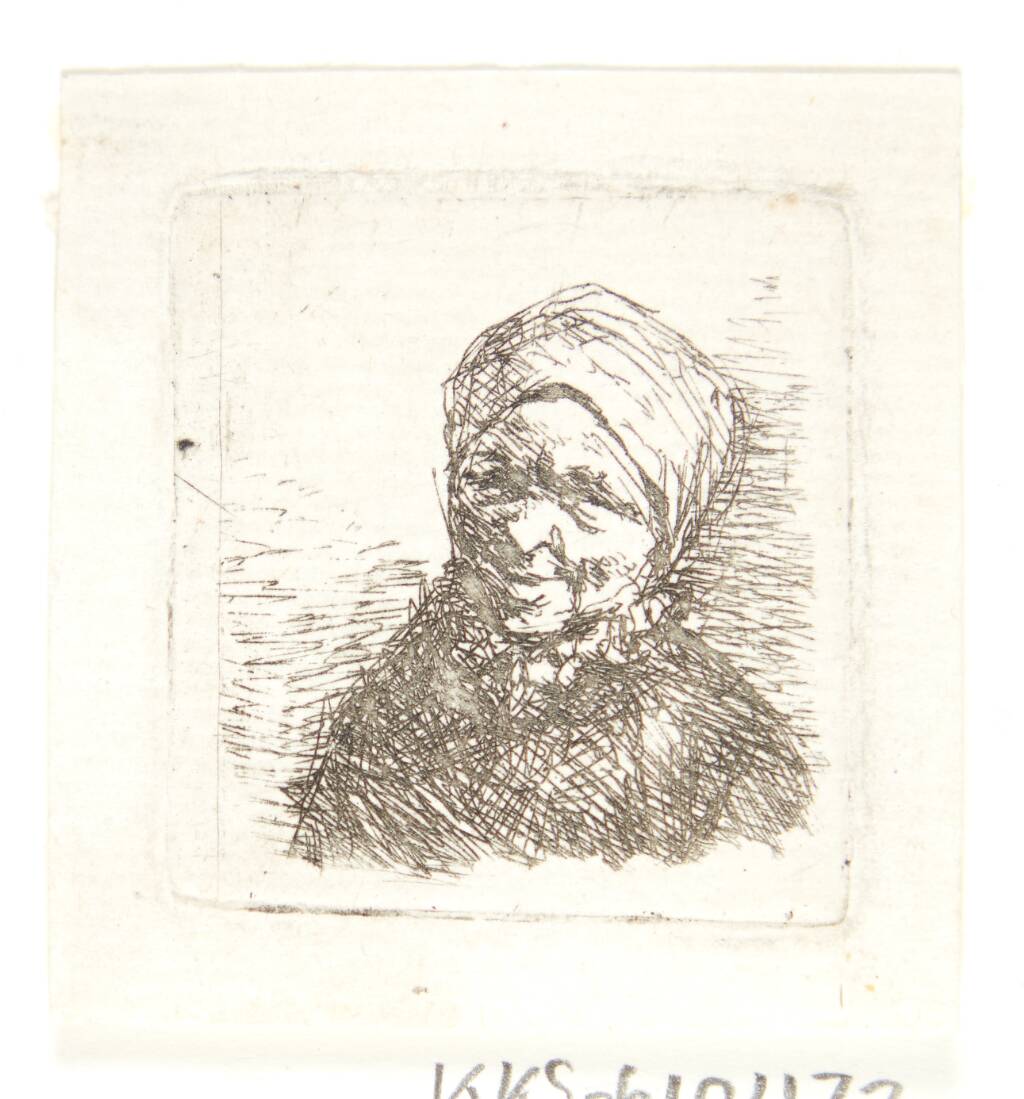 Hovedet af en bondekone, Adriaen van Ostade, 1636