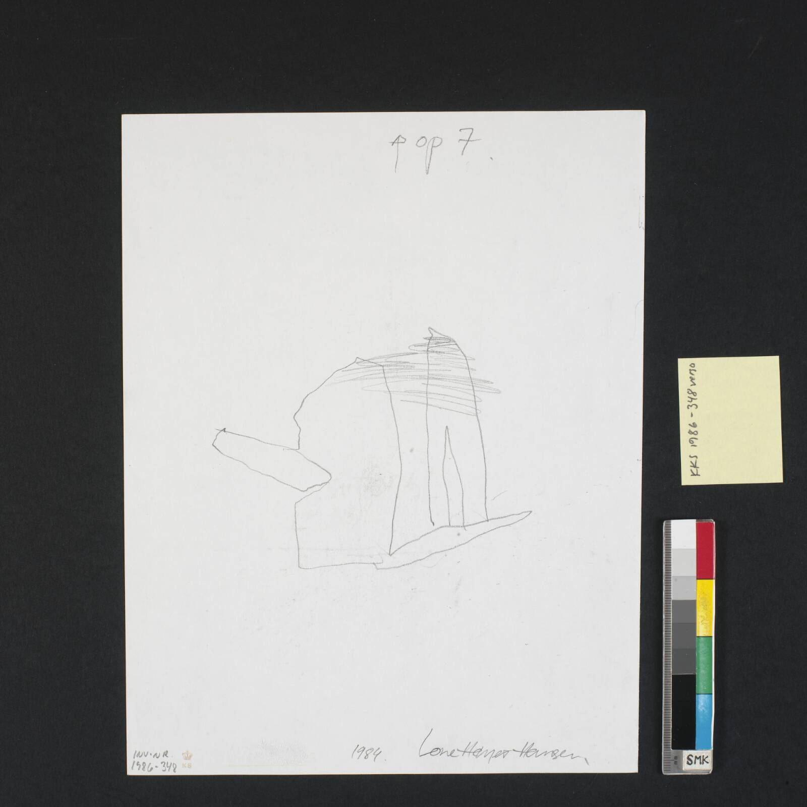 Tegning, Lone Høyer Hansen, 1984