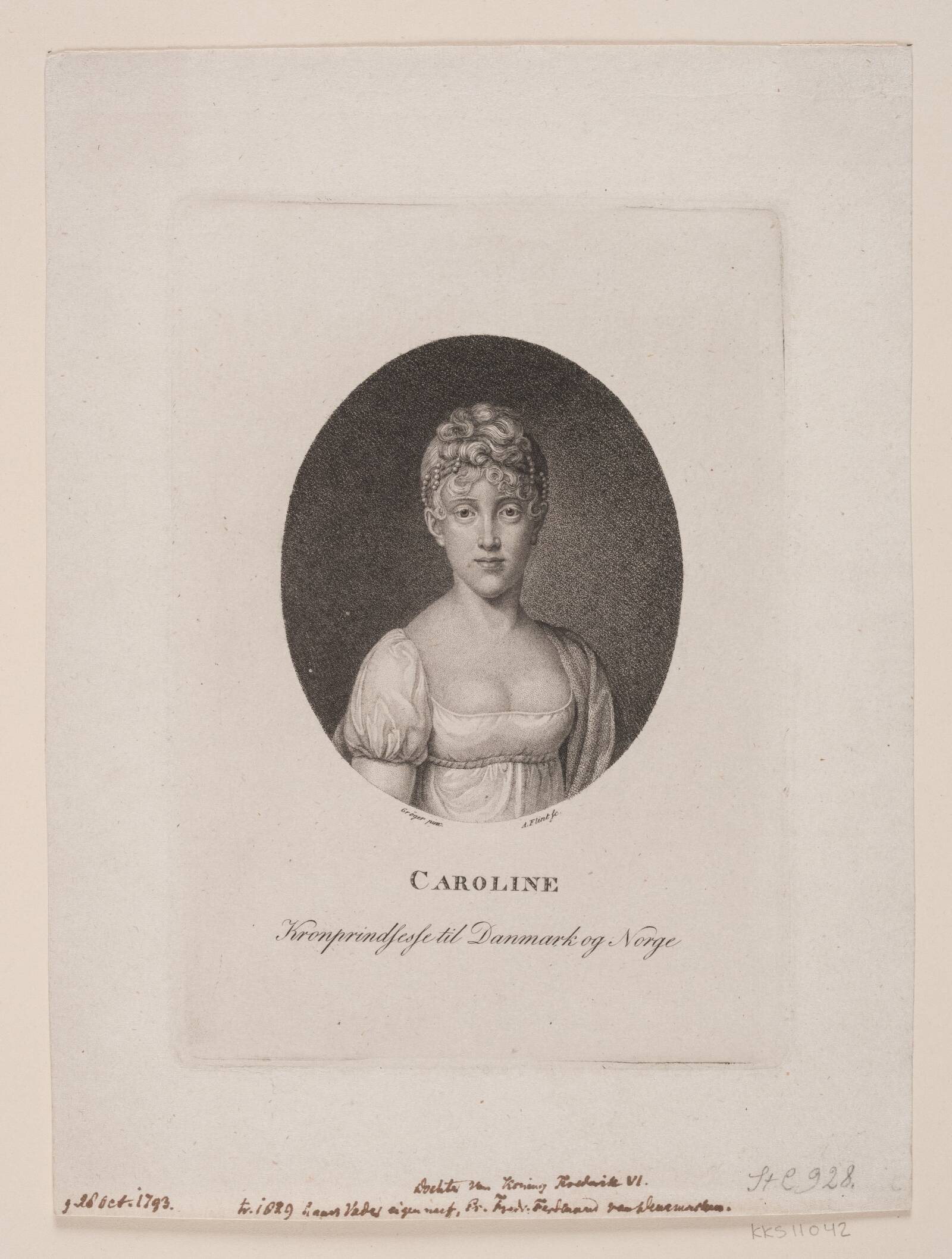 Kronprinsesse Caroline, Andreas Flint, 1767-1824
