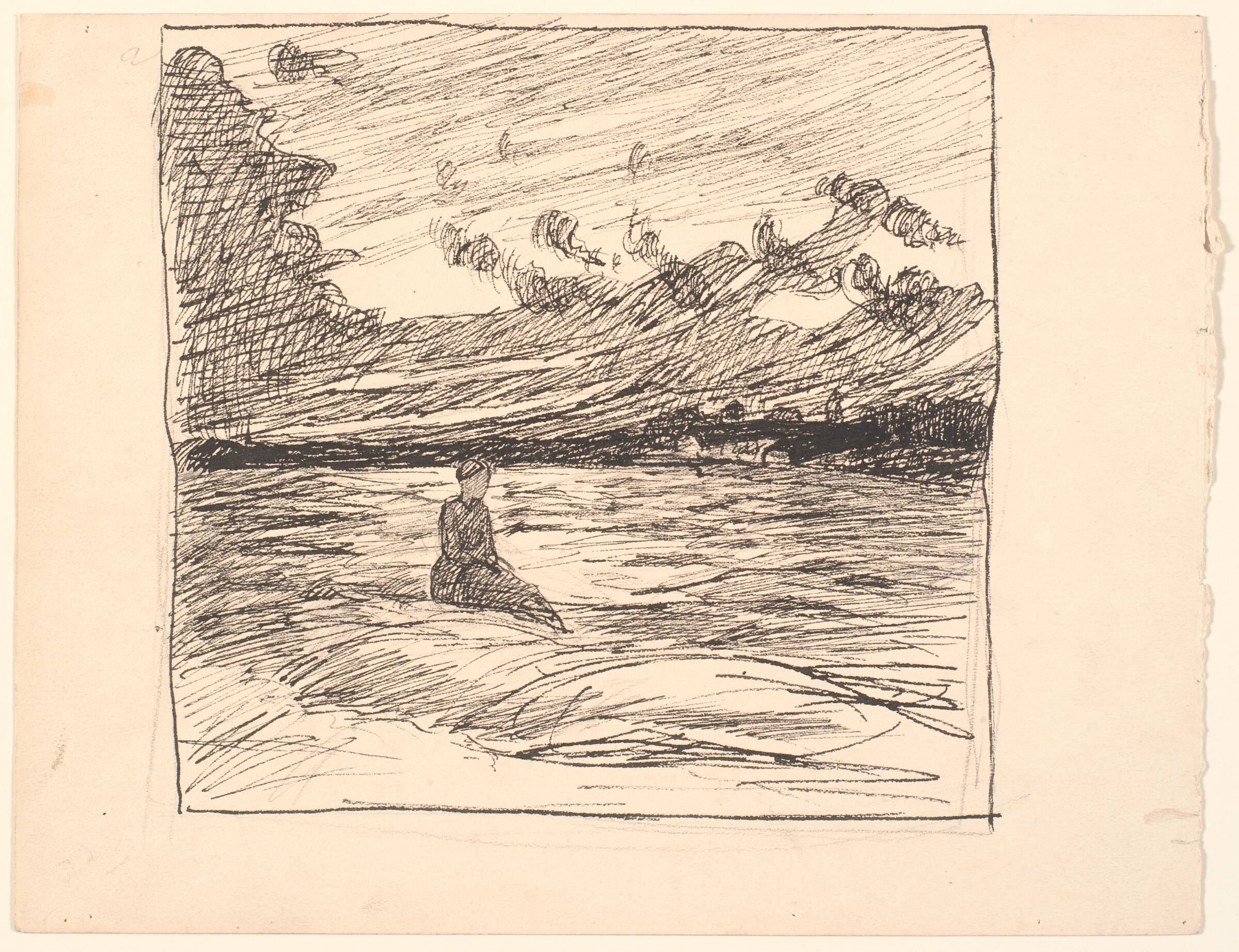 O, hvad giver jeg ikke for at komme til mit Barn!, Fritz Syberg, 1898