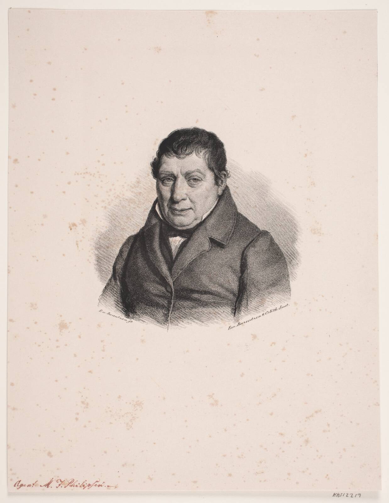Moses Jacob Philipsen, by Emil Ditlev Bærentzen, 1840-1849