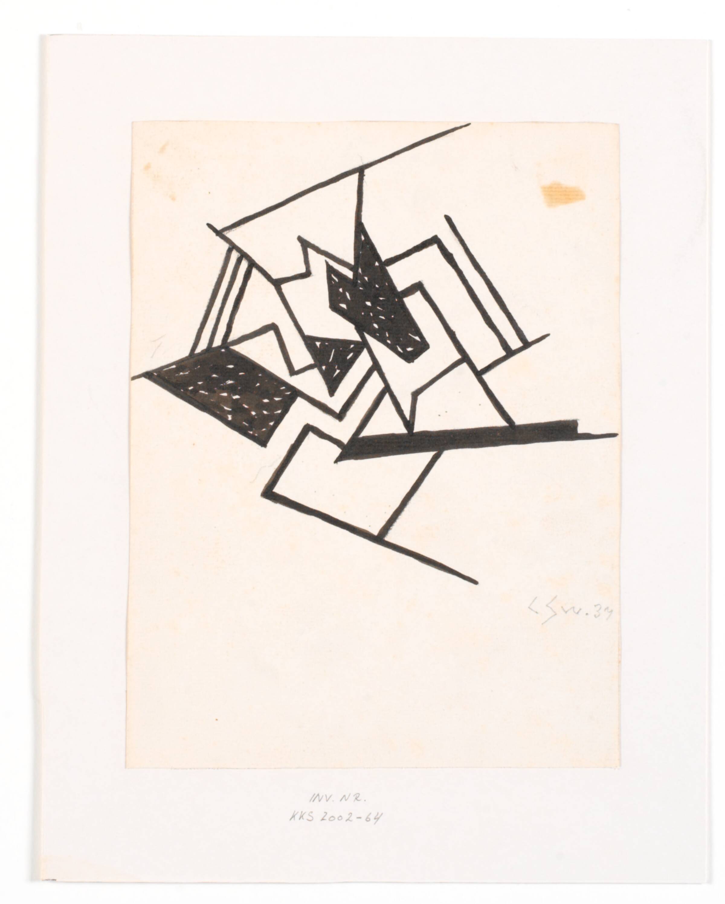 Udkast til abstrakt dekoration, Christine Swane, 1937