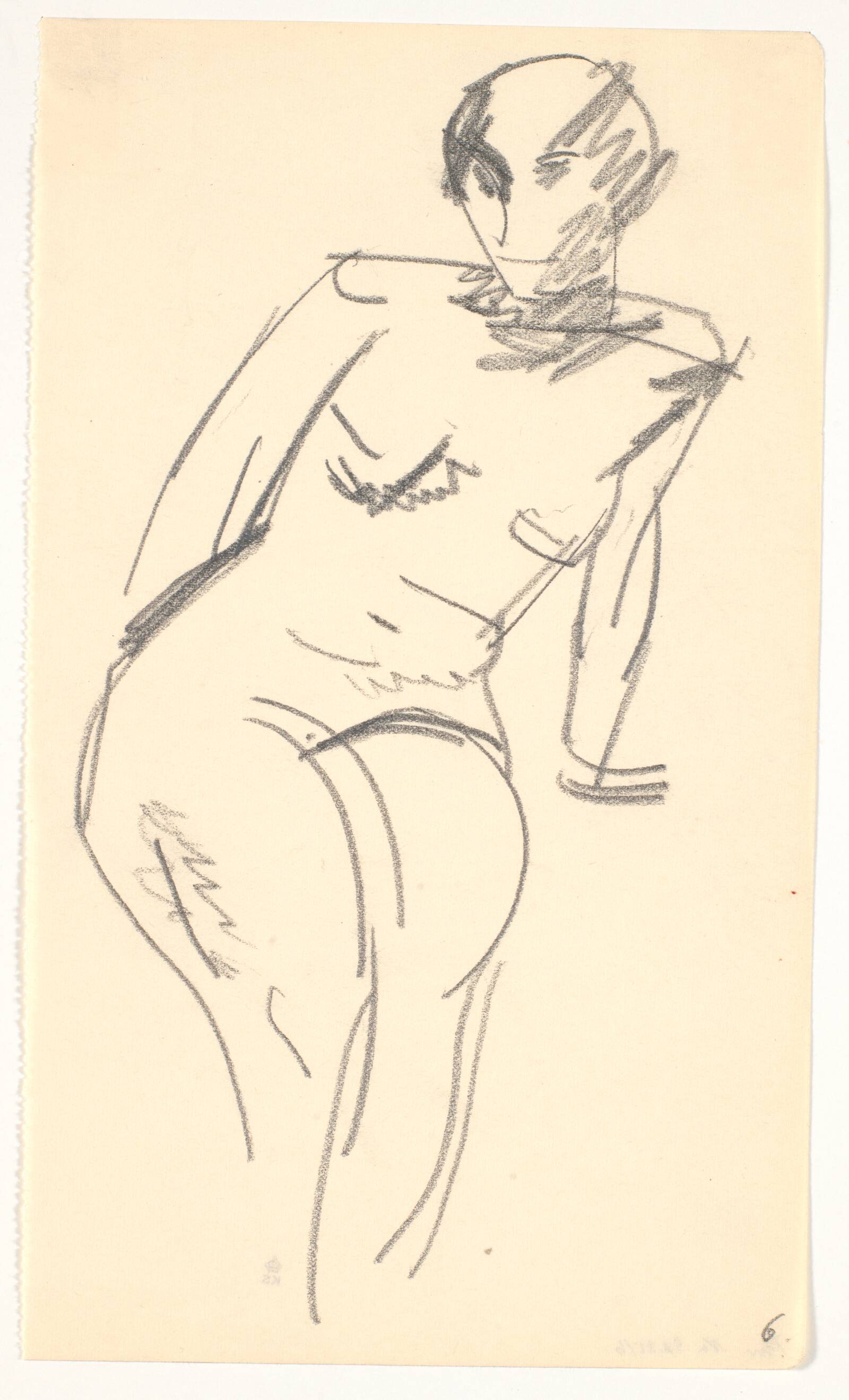 Siddende model, Isakson, Karl, 1914-1915
