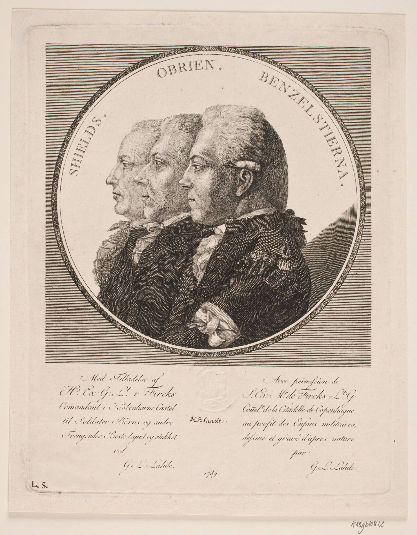 Shields, O'Brien og Benzelstierna, Gerhard Ludvig Lahde, 1789