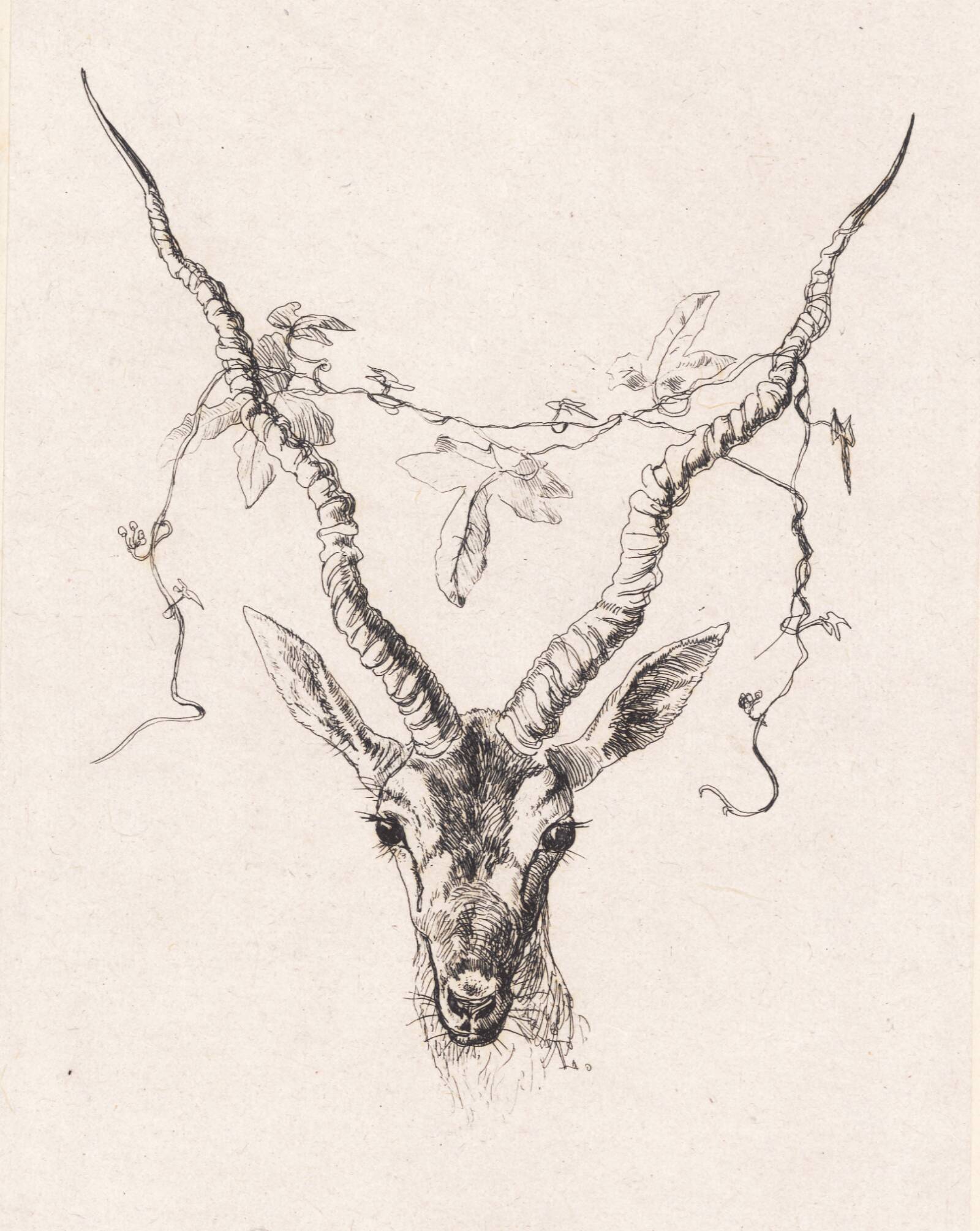 Antilopehoved, Johan Thomas Lundbye, 1844