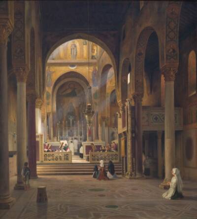 Det indre af Capella Palatina i Palermo