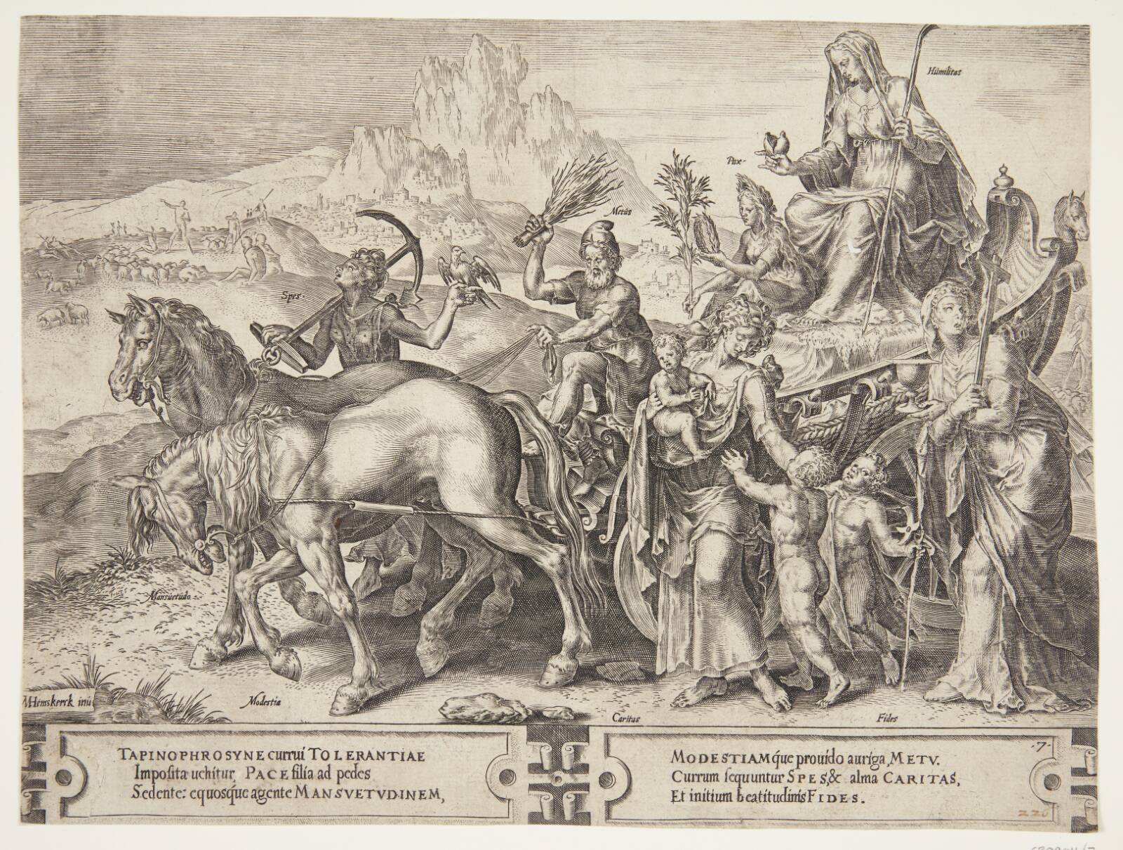 Ydmyghedens triumf, Cornelis Cort, 1564