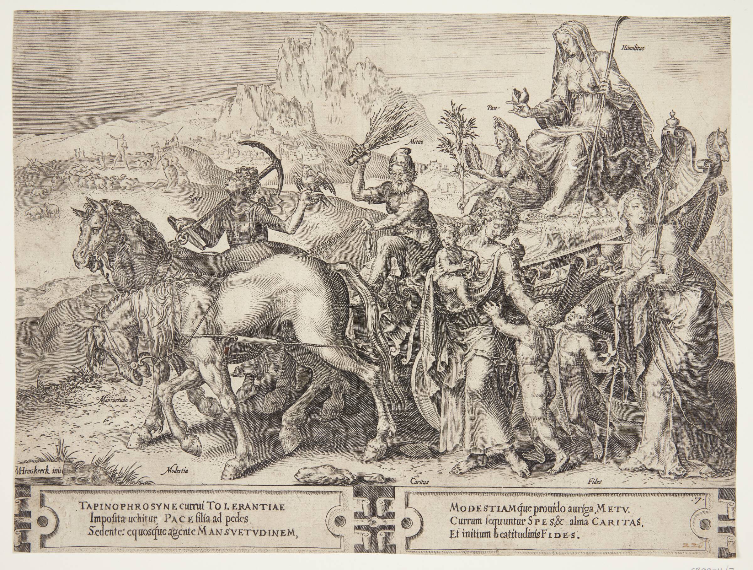 Ydmyghedens triumf, Cornelis Cort, 1564