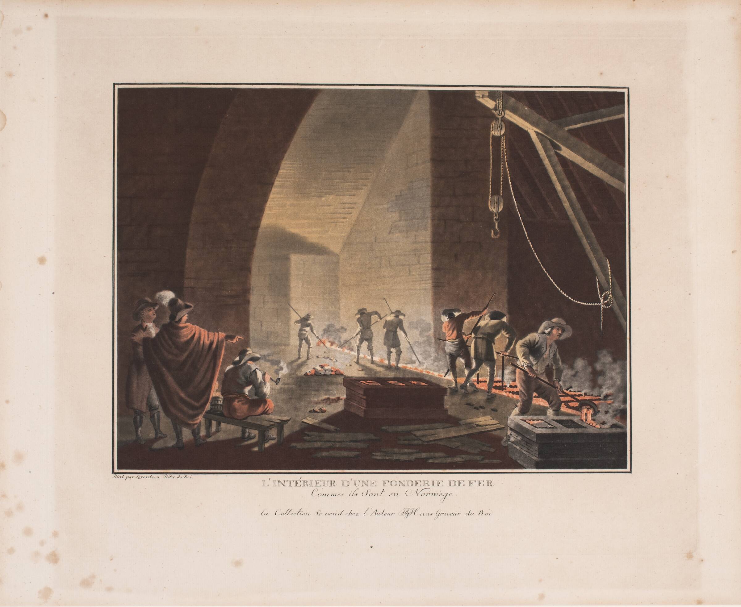 L'interieur d'une fonderie de fer, Georg Haas, 1788-1792