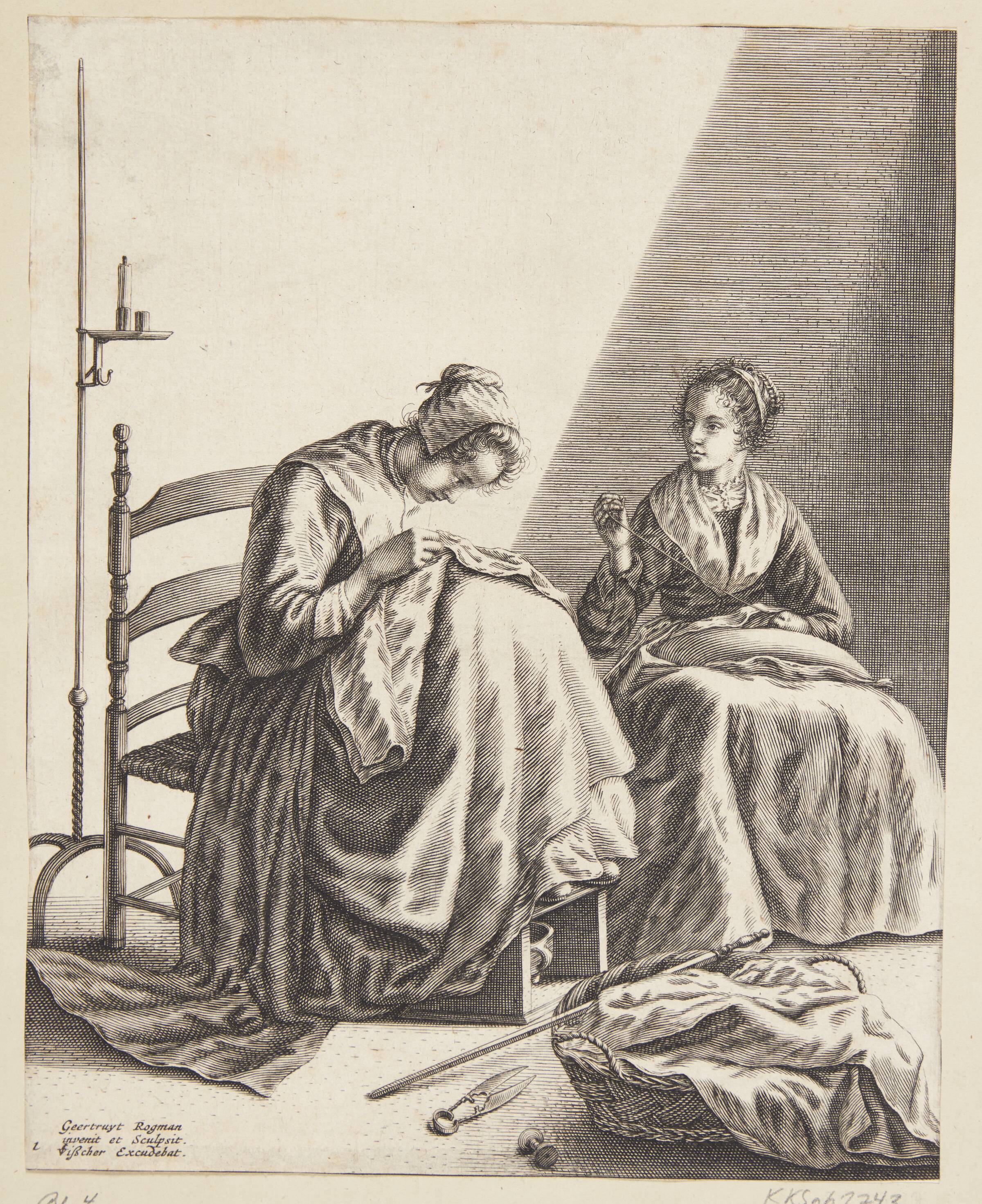 To kvinder, der syer, Geertruyt Roghman, 1640-1647