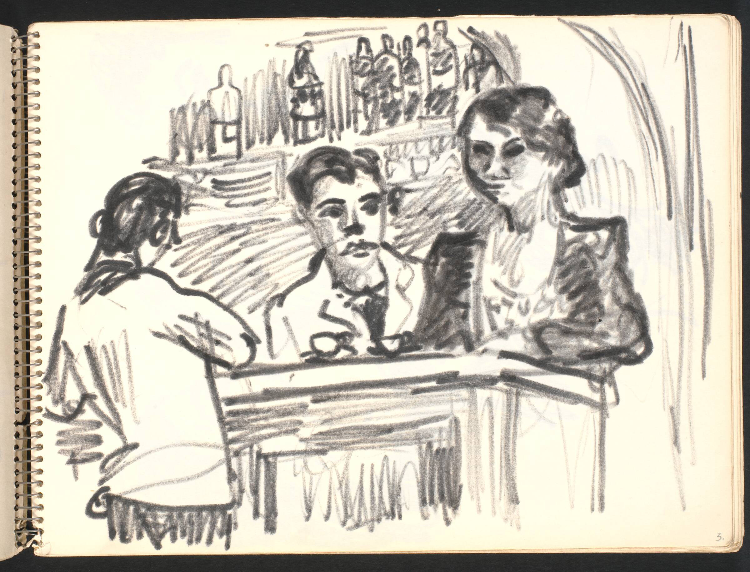 Værtshusscene, Gottfred Eickhoff, 1952
