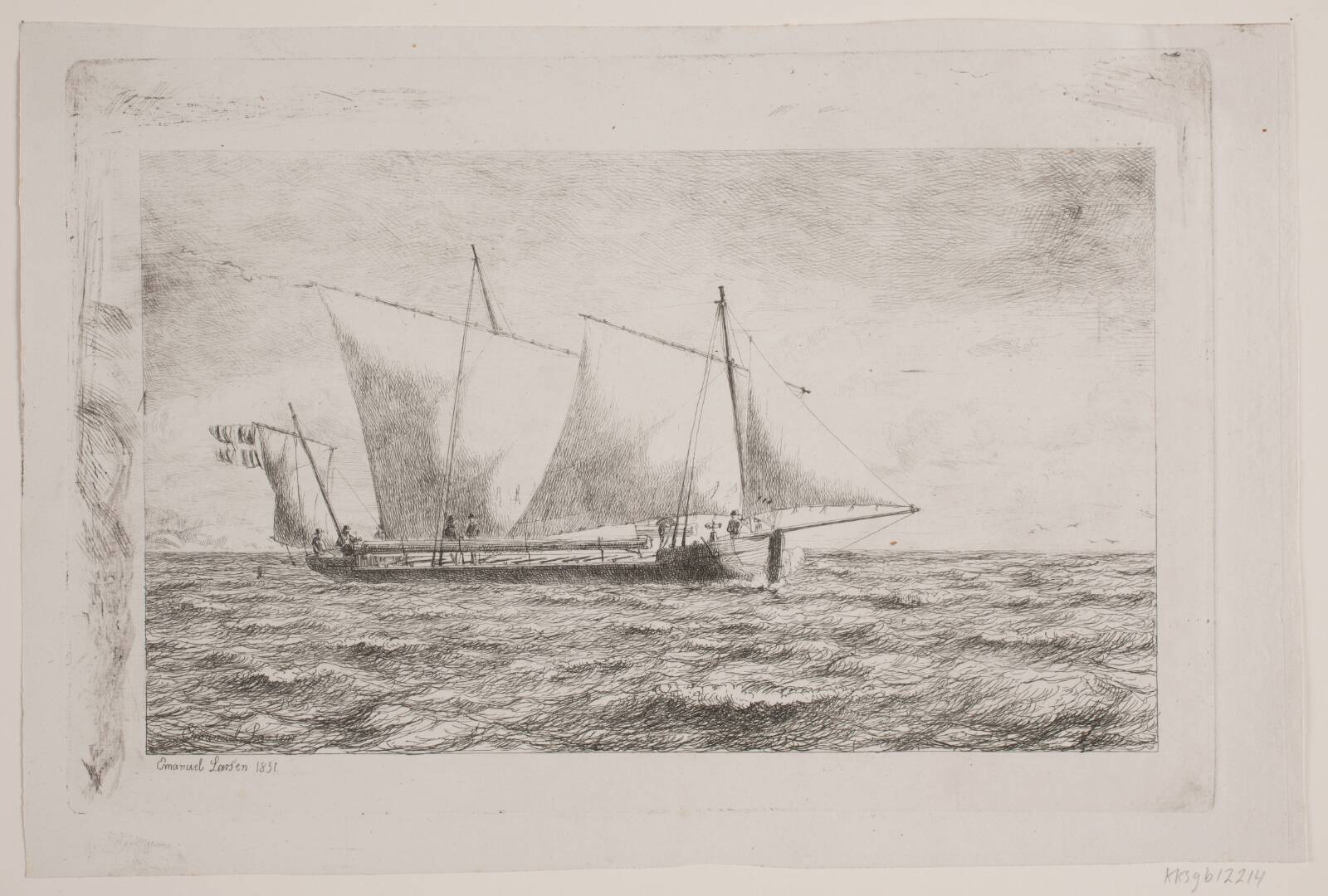 En kanonbåd, Emanuel Larsen, 1851