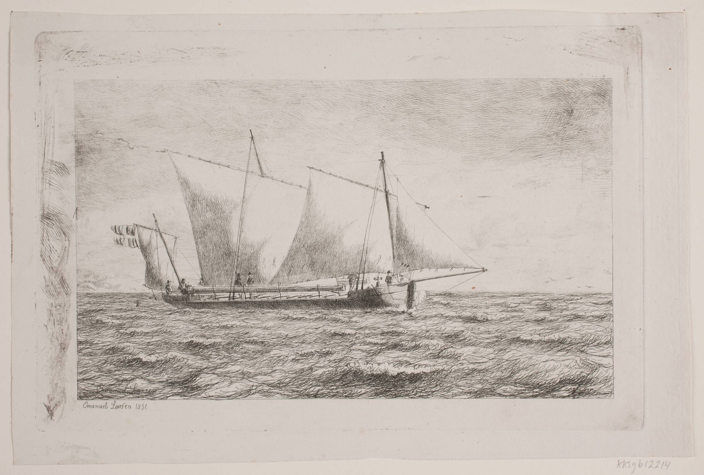 En kanonbåd, Emanuel Larsen, 1851