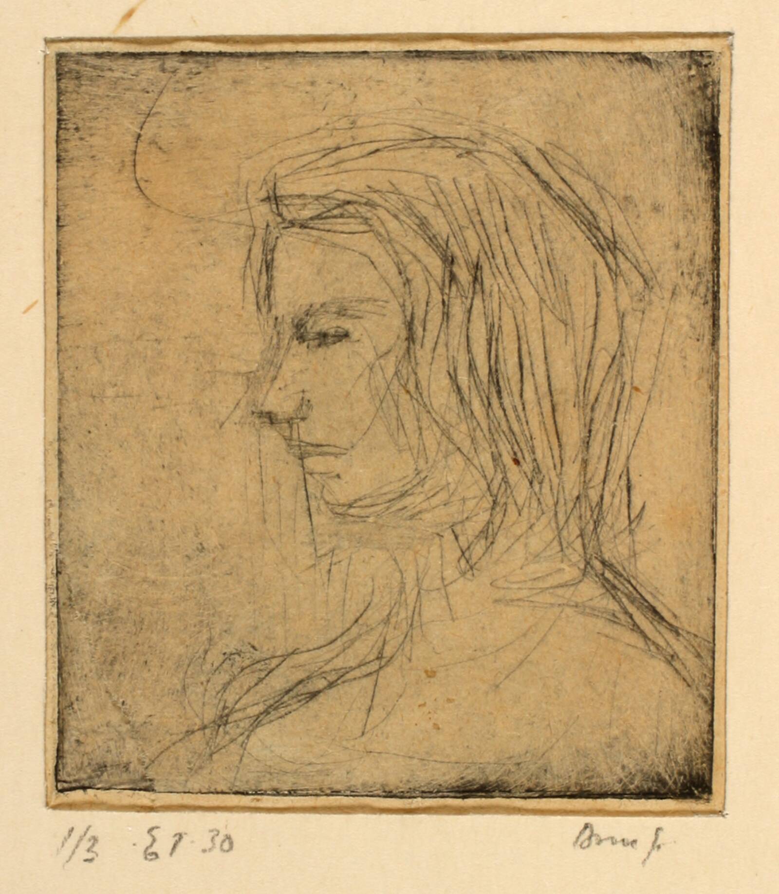 Pigehoved, profil, Arne Johannessen, 1928-1931