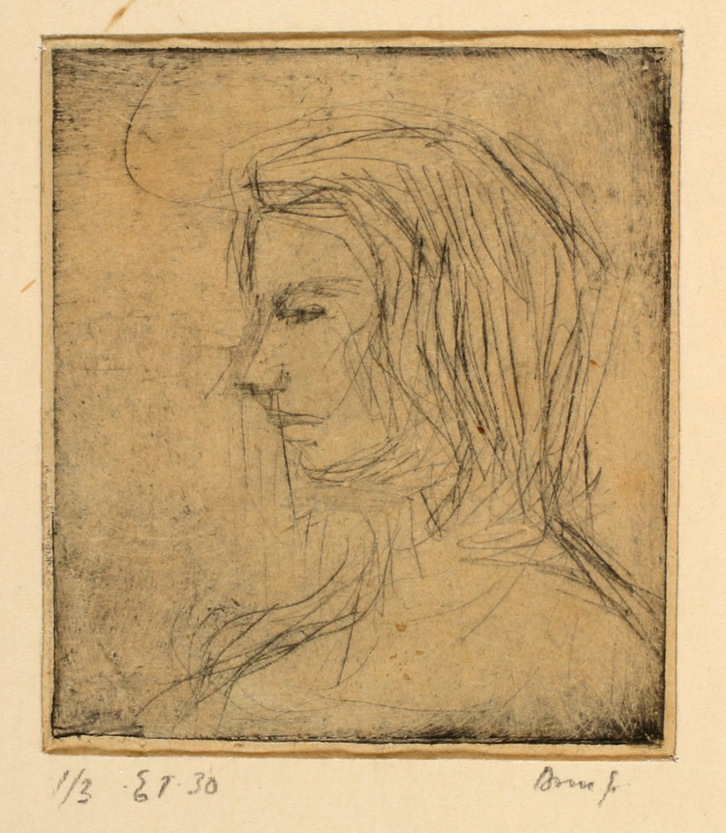 Pigehoved, profil, Arne Johannessen, 1928-1931