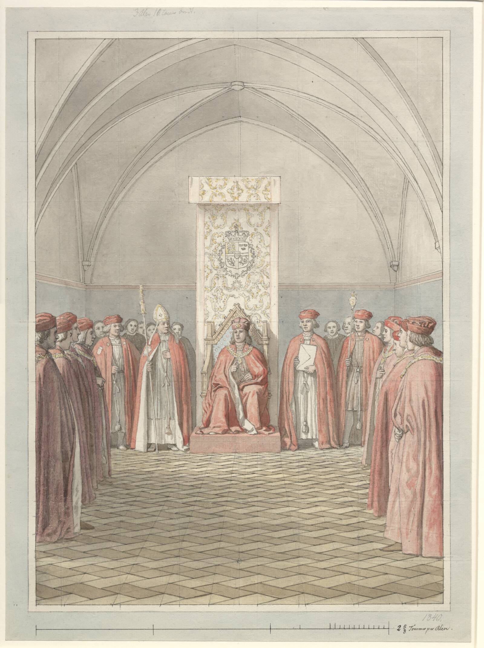 Elefantordenens indstiftelse, C.W. Eckersberg, 1840