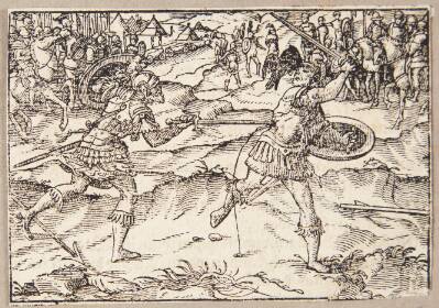 Marcus Valerius i kamp med en galler