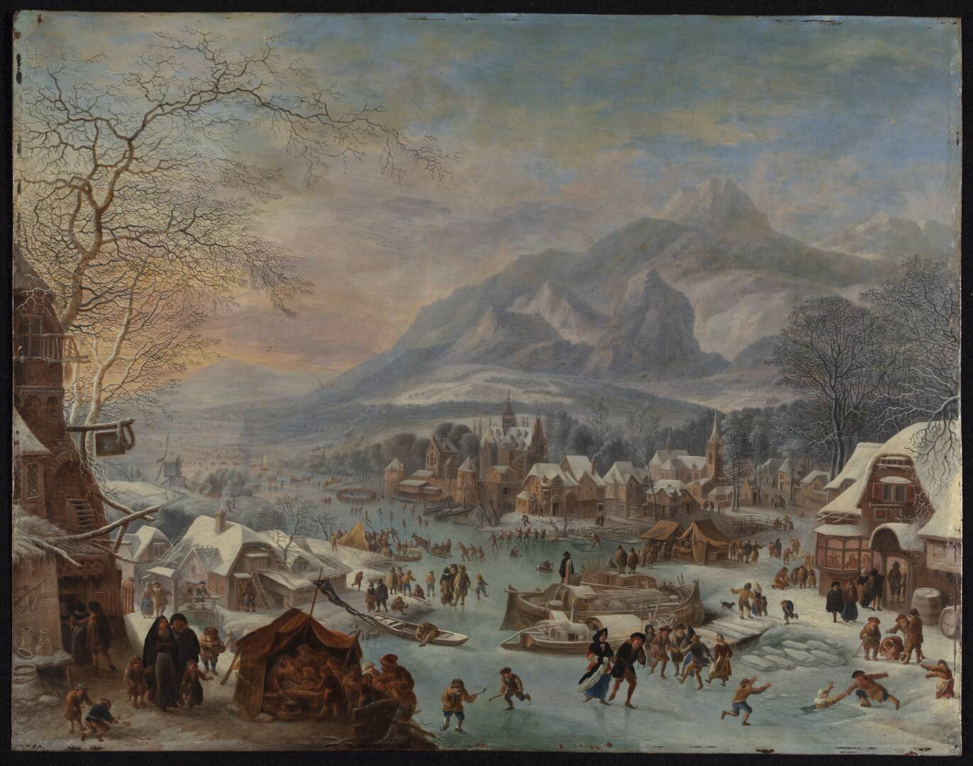 River Scenery in Winter, by Jan I Griffier, 1660-1718