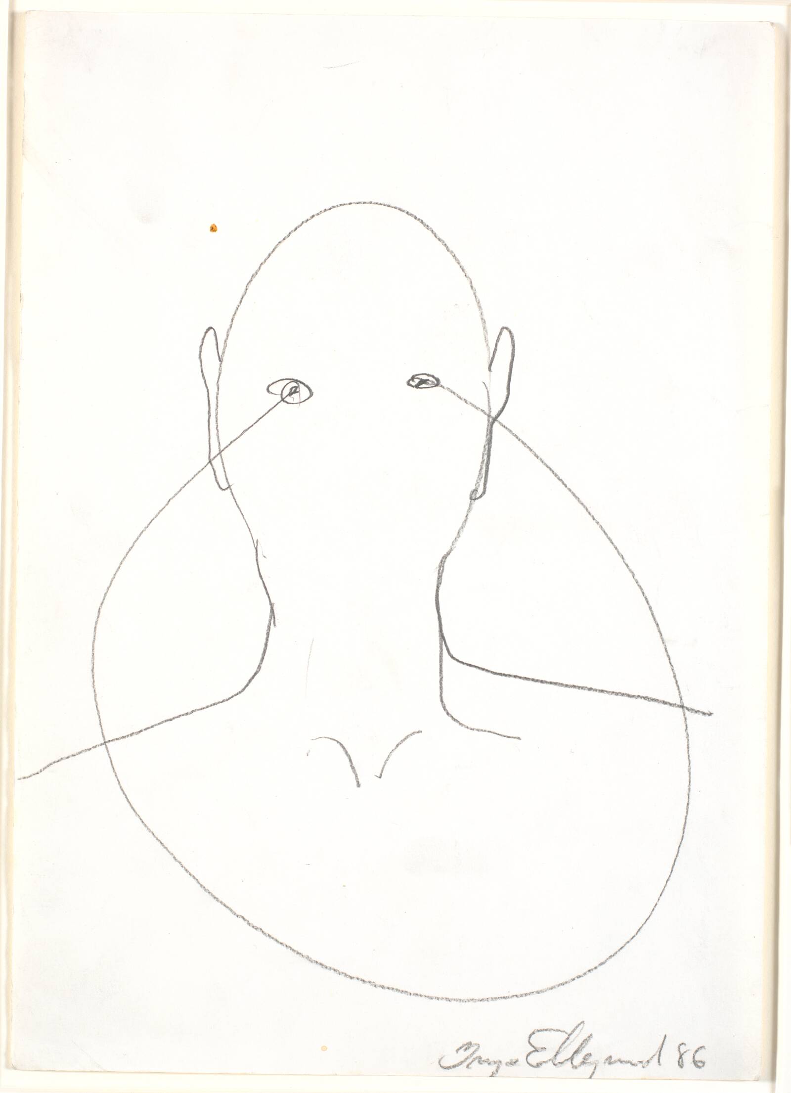 Tegning, Inge Ellegaard, 1986