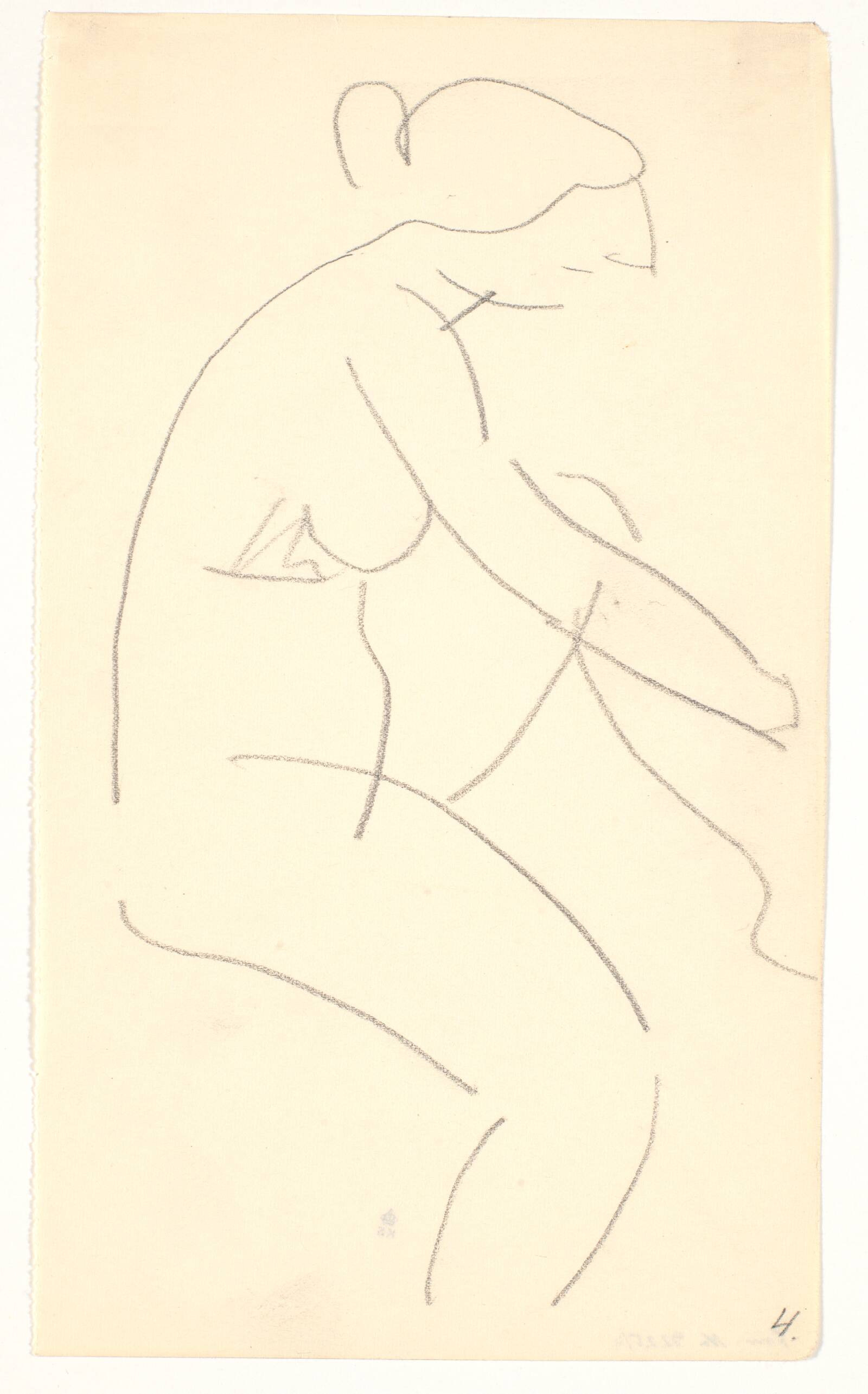 Siddende model, Isakson, Karl, 1914-1915
