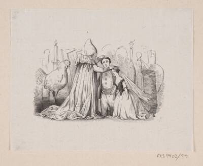 Illustration til "Ole Lukøie" i H.C. Andersen, "Eventyr og Historier", Bind 1