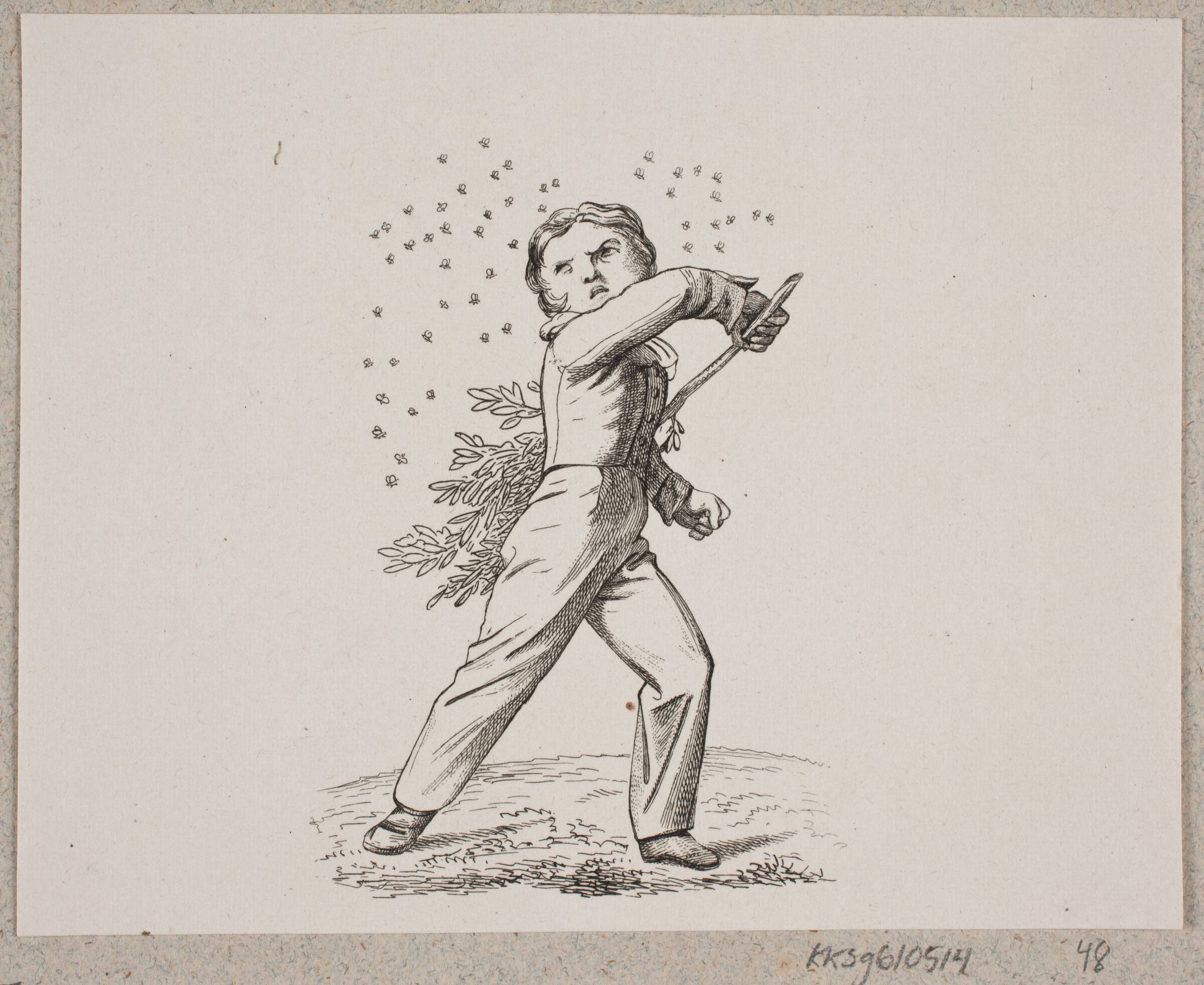 Drengen og myggen, Oluf Olufsen Bagge, 1831-1833