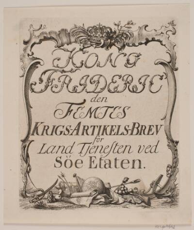 Vignet til Frederik V's Søkrigsartikelsbrev