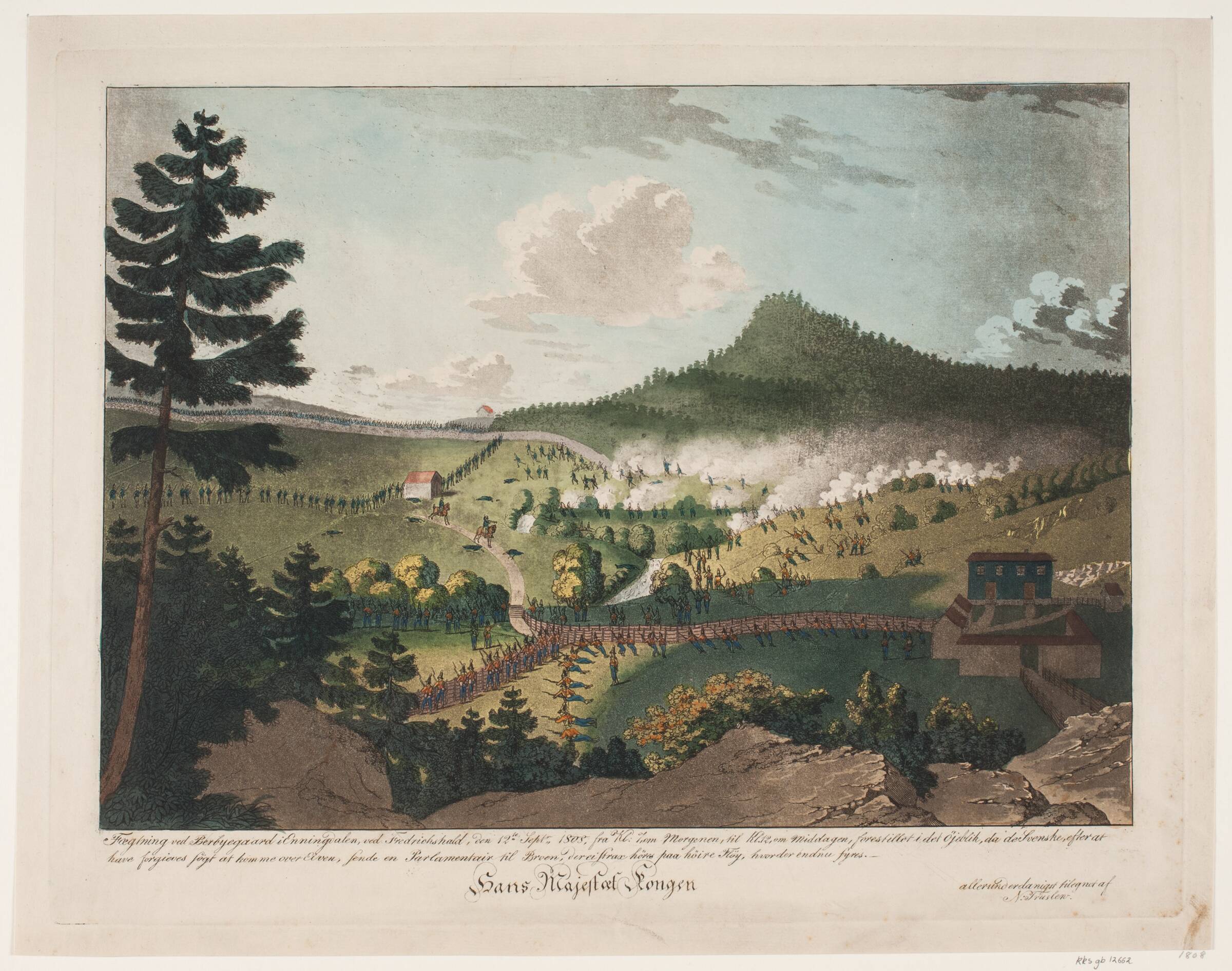 Fægtning ved Berbyegaard i Enningdalen, ved Frederichshald, den 12. september 1808, Niels Truslew, 1808-1907