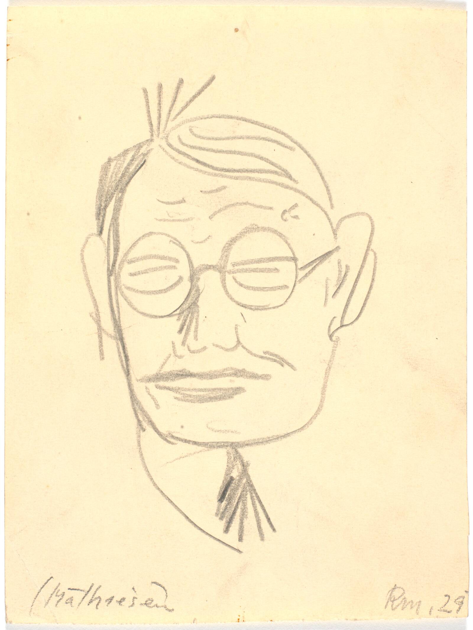 Portræt af "Mathiesen", Richard Mortensen, 1929