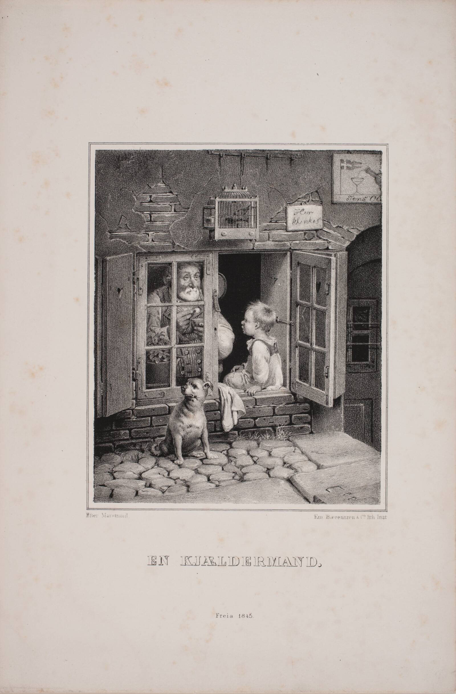 En kjældermand, Peter Henrik Gemzøe, 1845
