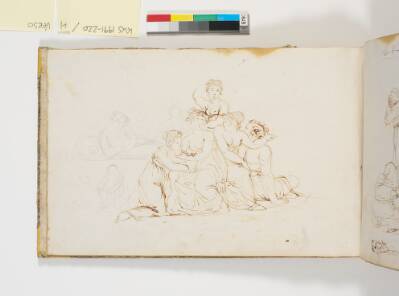Kvindelig figurgruppe. Allegorisk scene