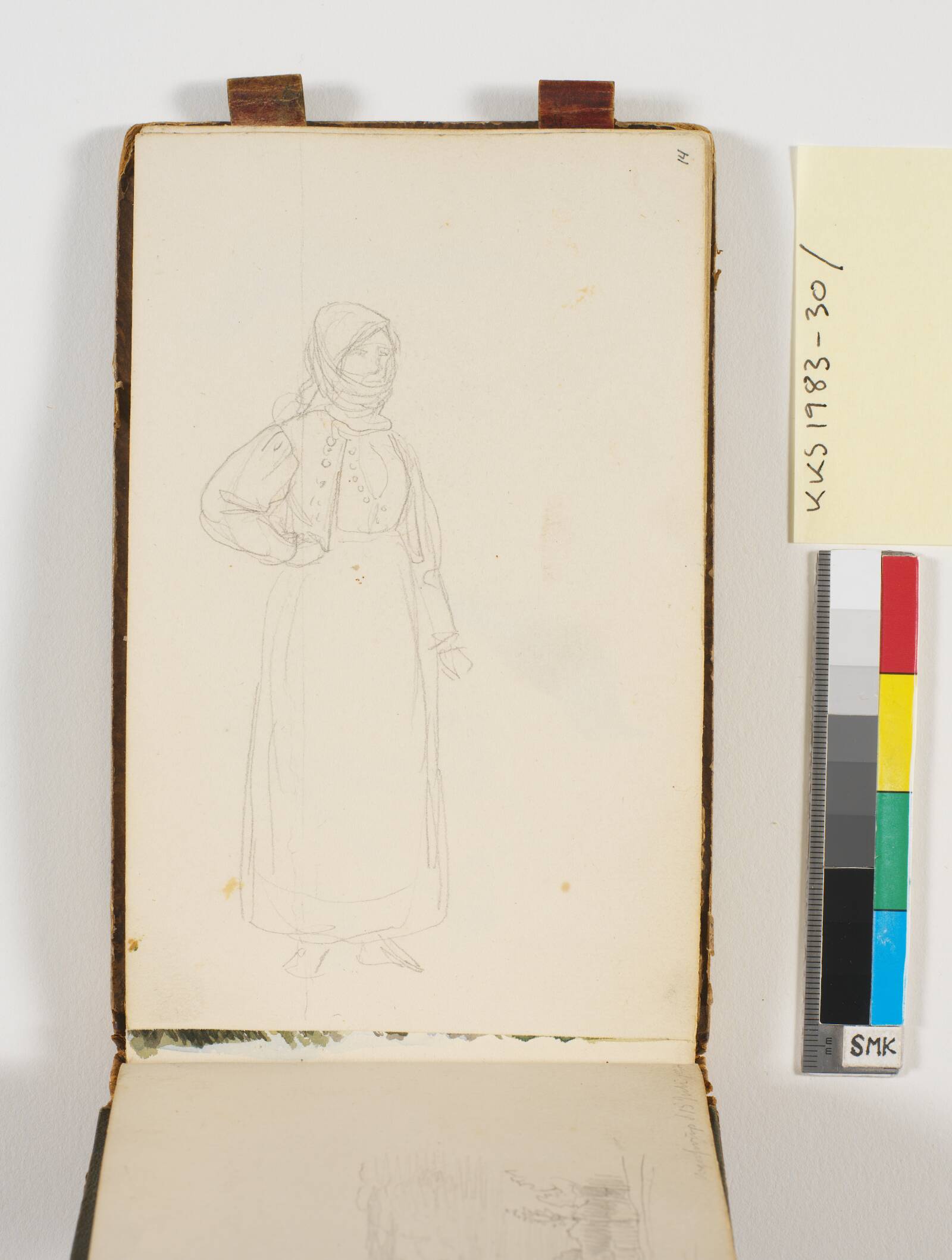 Stående kvinde set forfra, P.C. Skovgaard, 1848