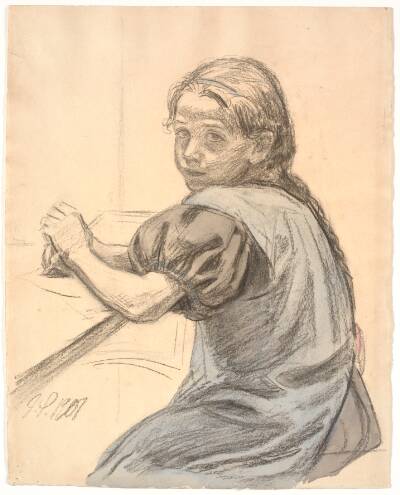 Georgia Skovgaard siddende ved et bord