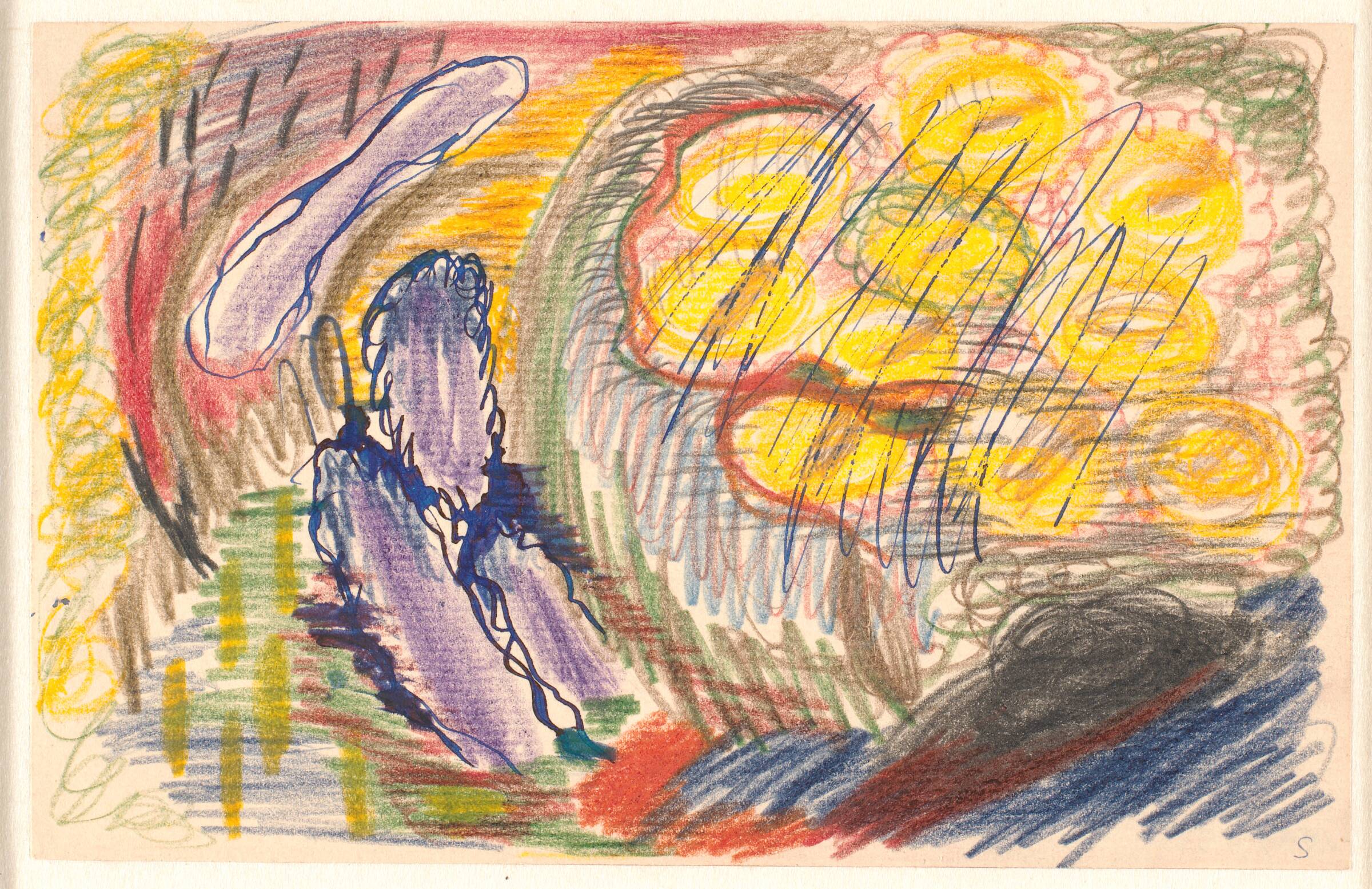 Abstrakt komposition, Sonja Ferlov Mancoba, 1930-1950