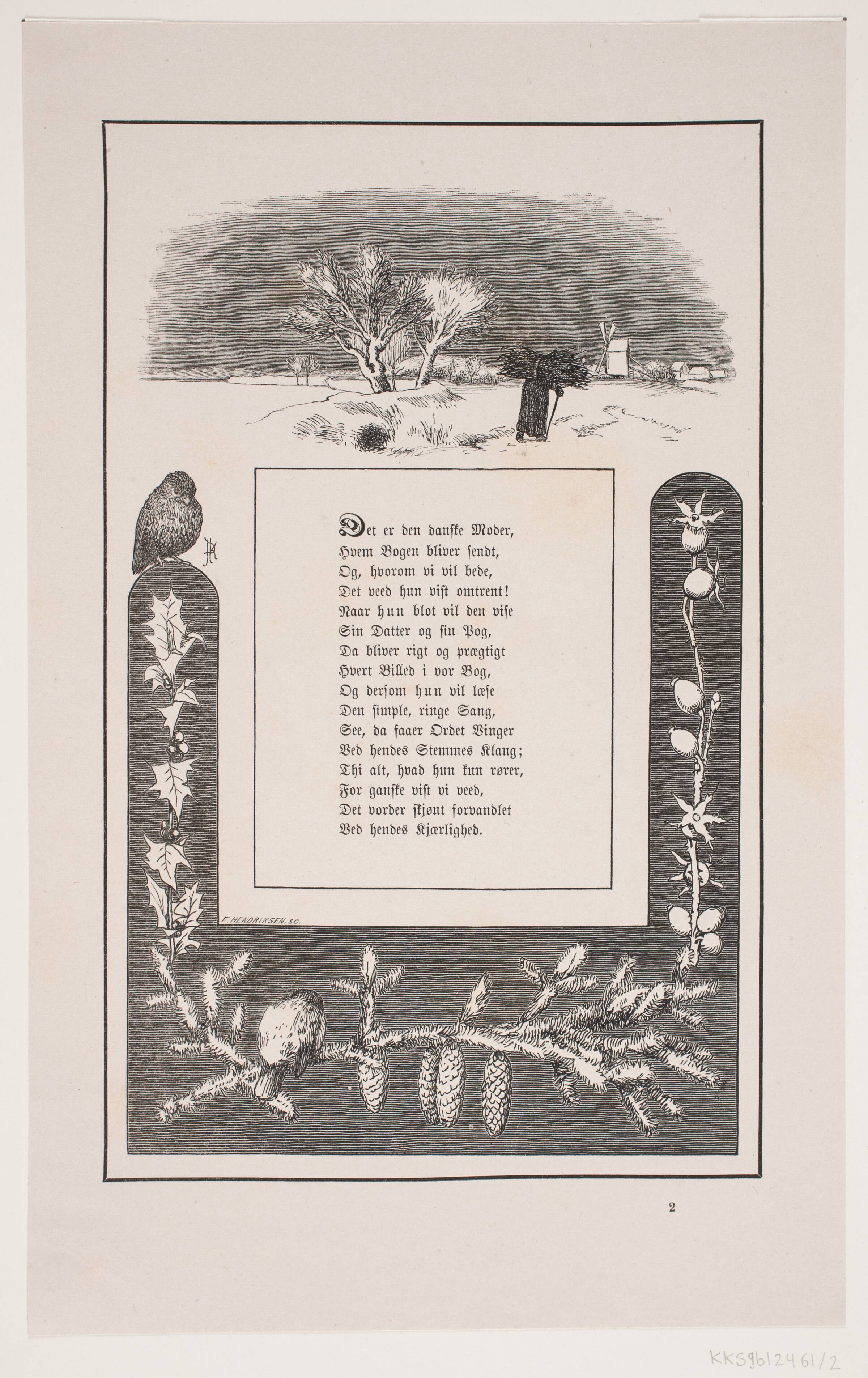 Illustration til Johan Krohn, "Peters jul", F. Hendriksen, 1870