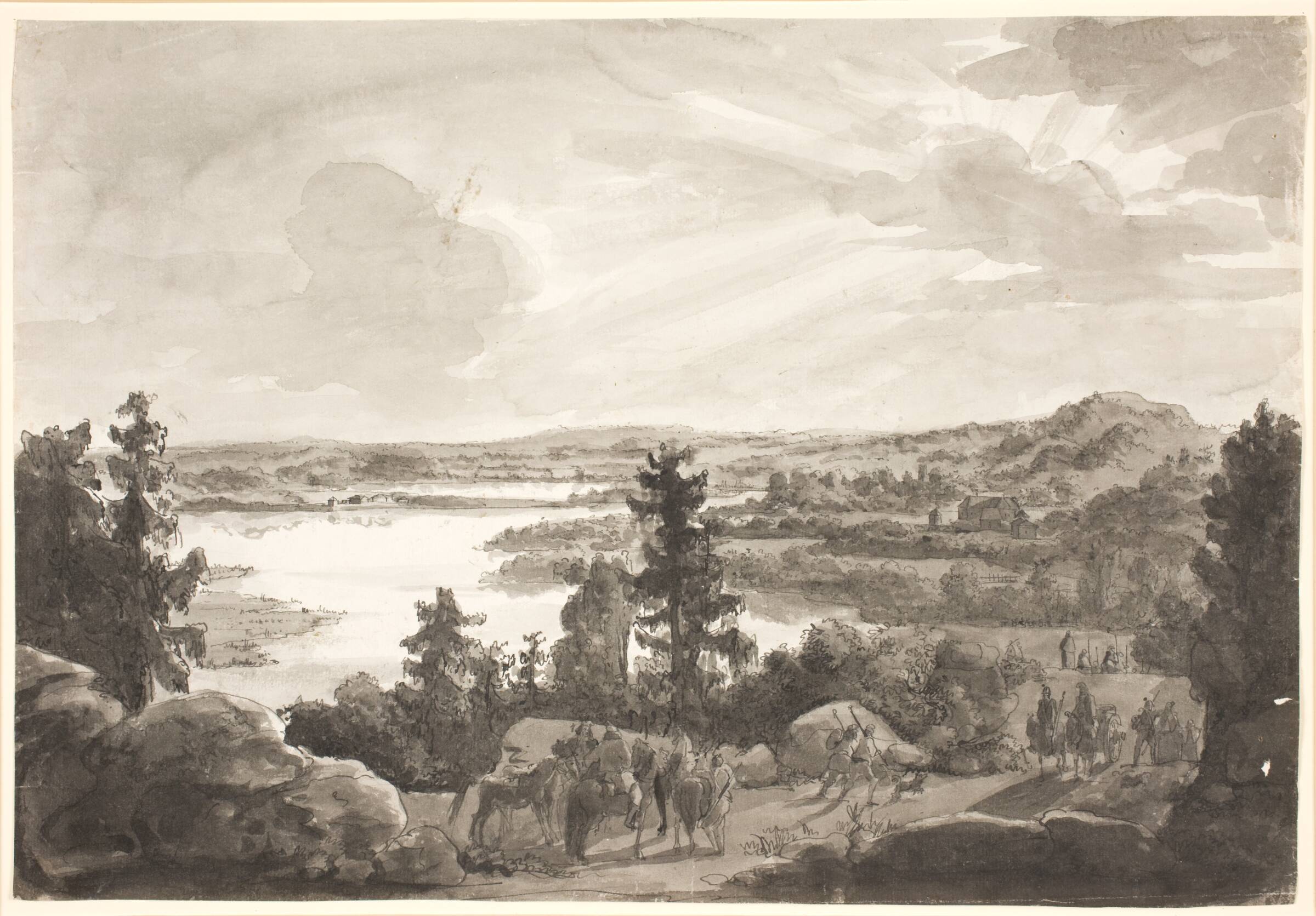 Udsigt over en sø, Norge, J.C. Dahl, 1825-1857