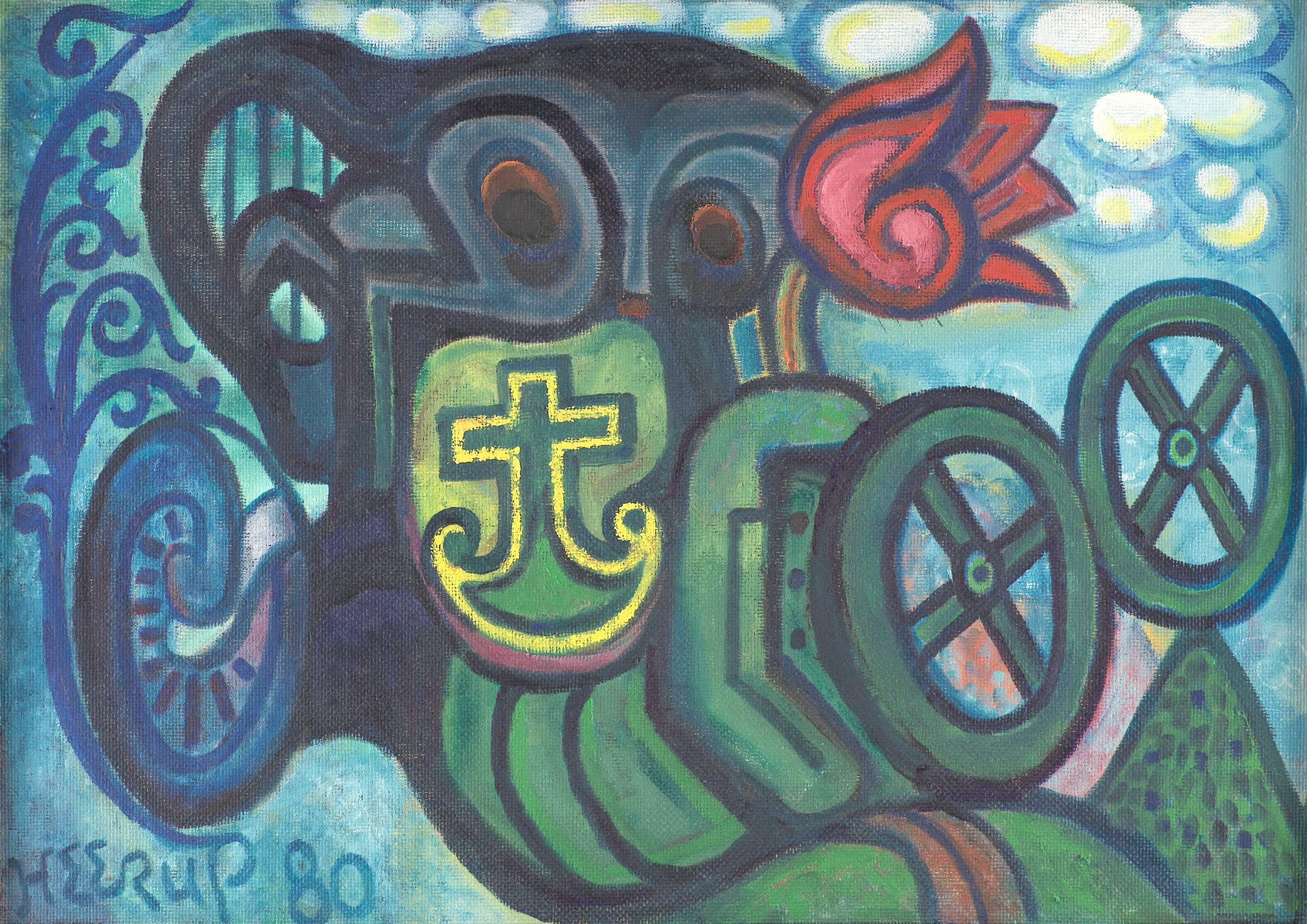 Landskab, Henry Heerup, 1980
