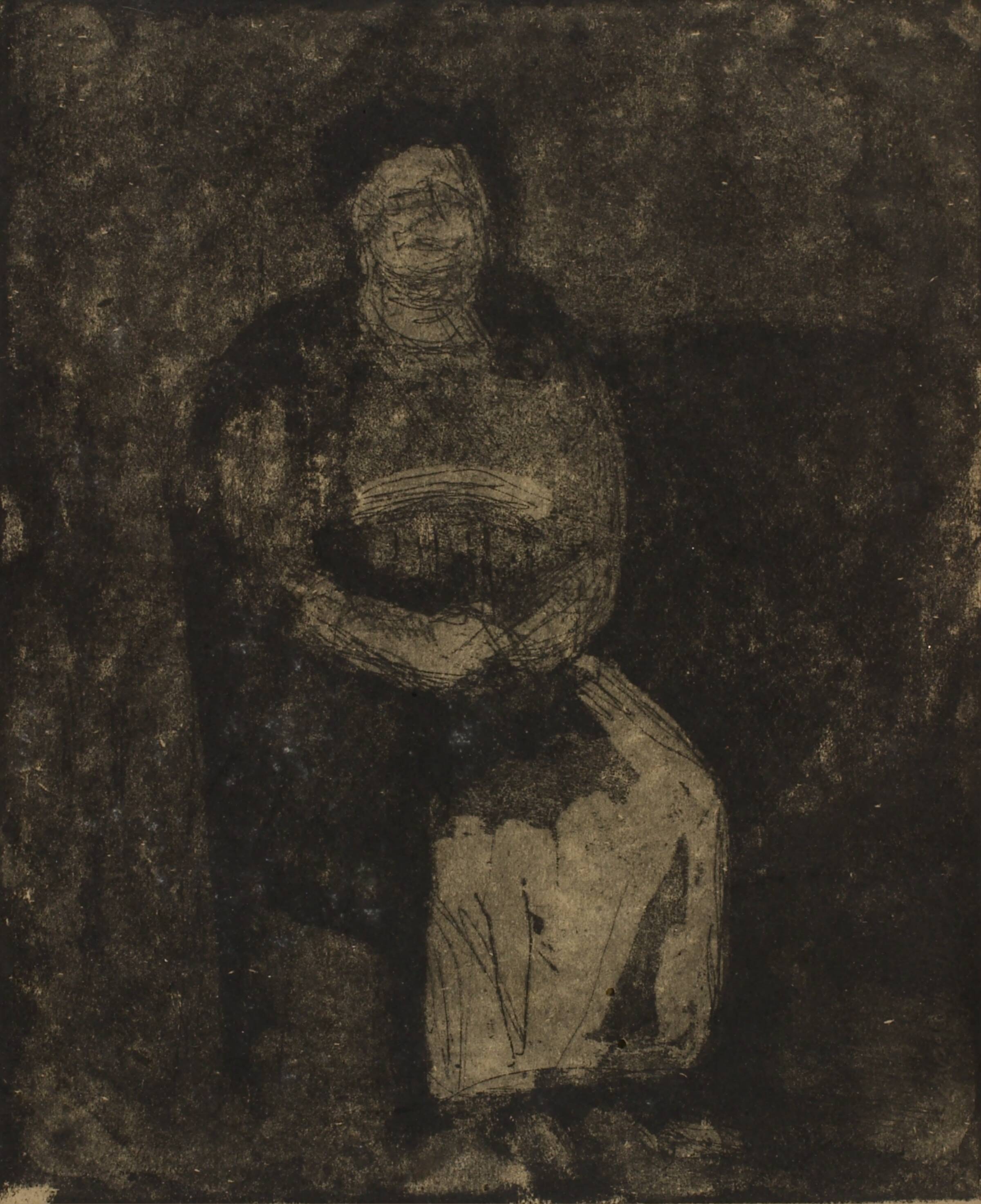 Siddende dame, Svend Guttorm, 1920