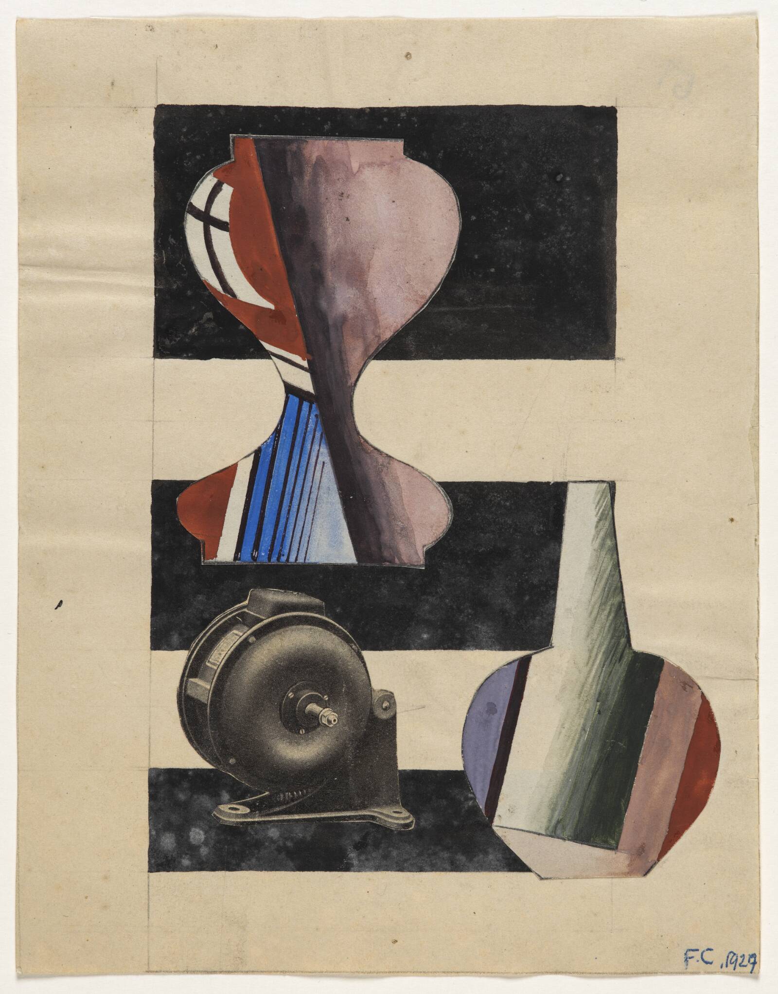 Collage med turbine, Franciska Clausen, 1927