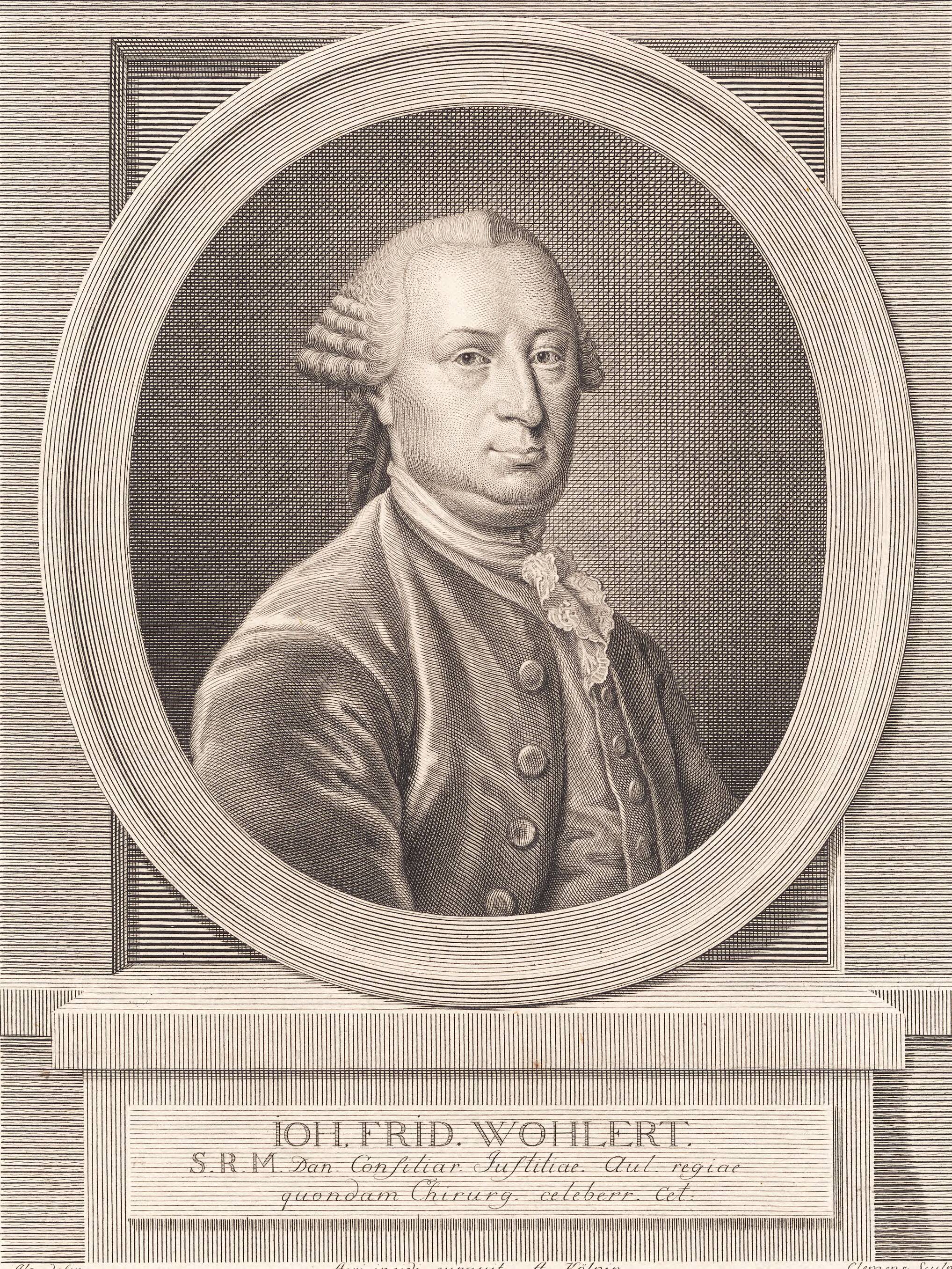 Portræt af Hofkirurg Hans Friedrich Wohlert