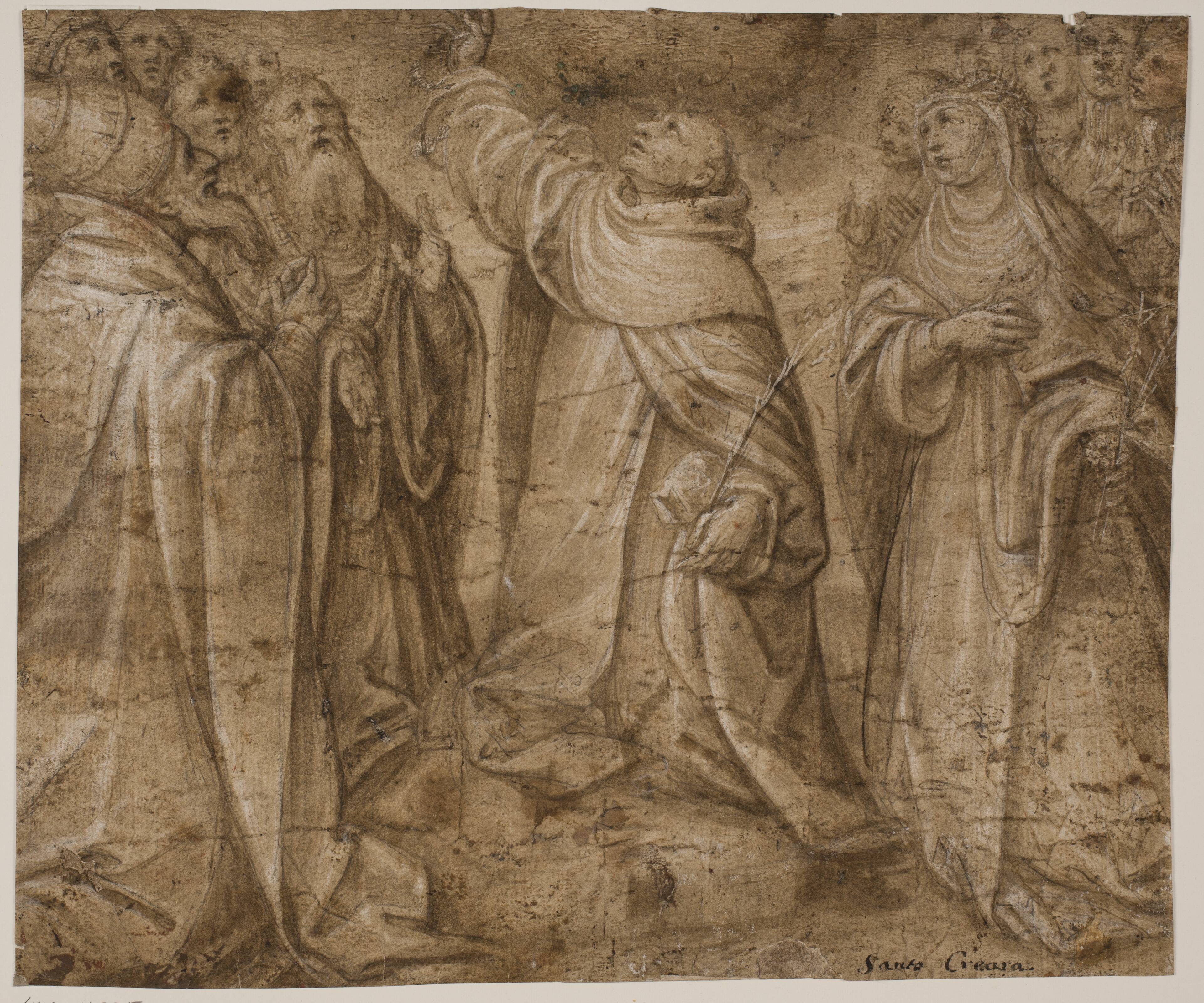 Sts Dominic, Catherine of Siena and a group of other saints