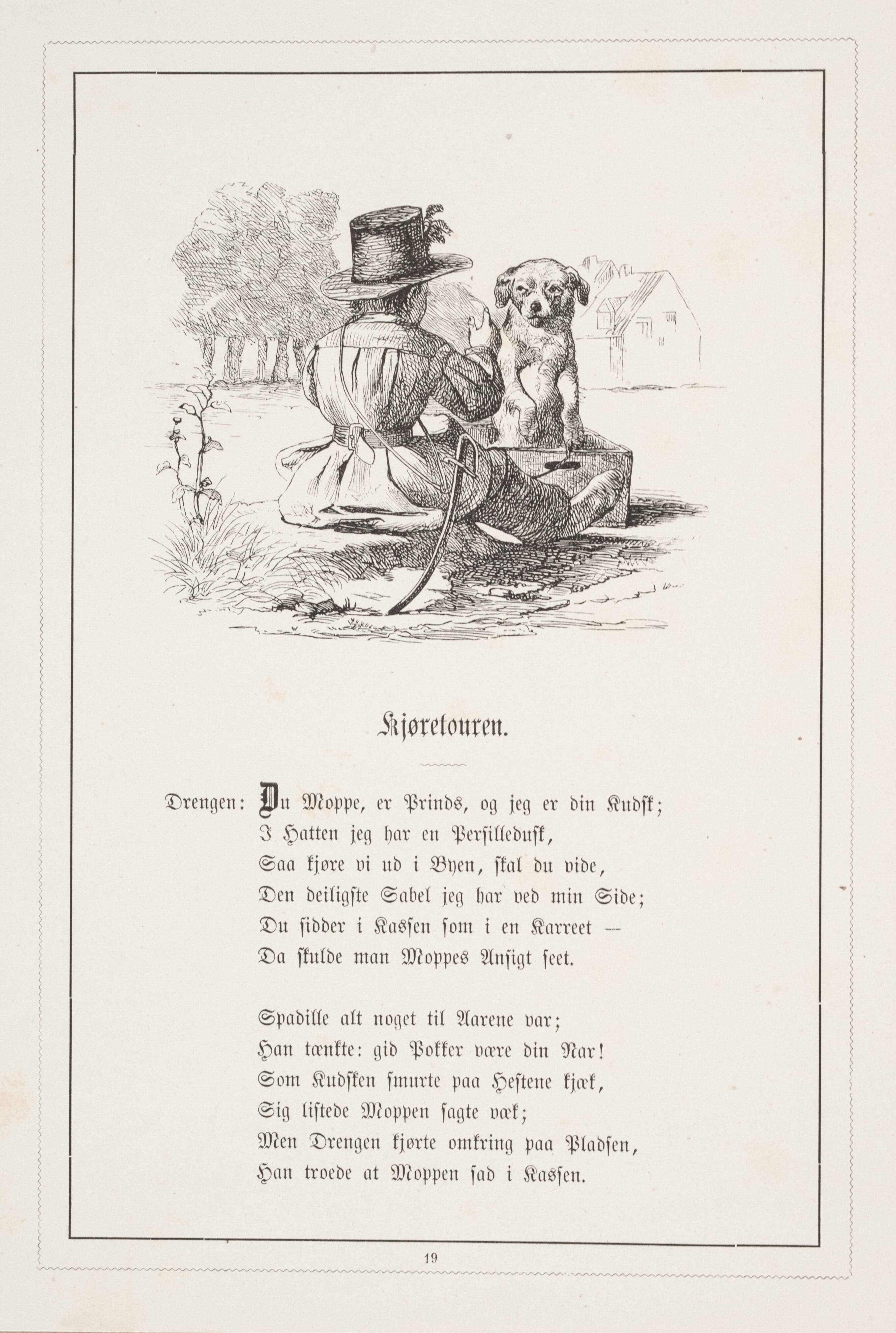 Kjøretouren. Illustration til H.V. Kaalund, "Fabler for Børn"