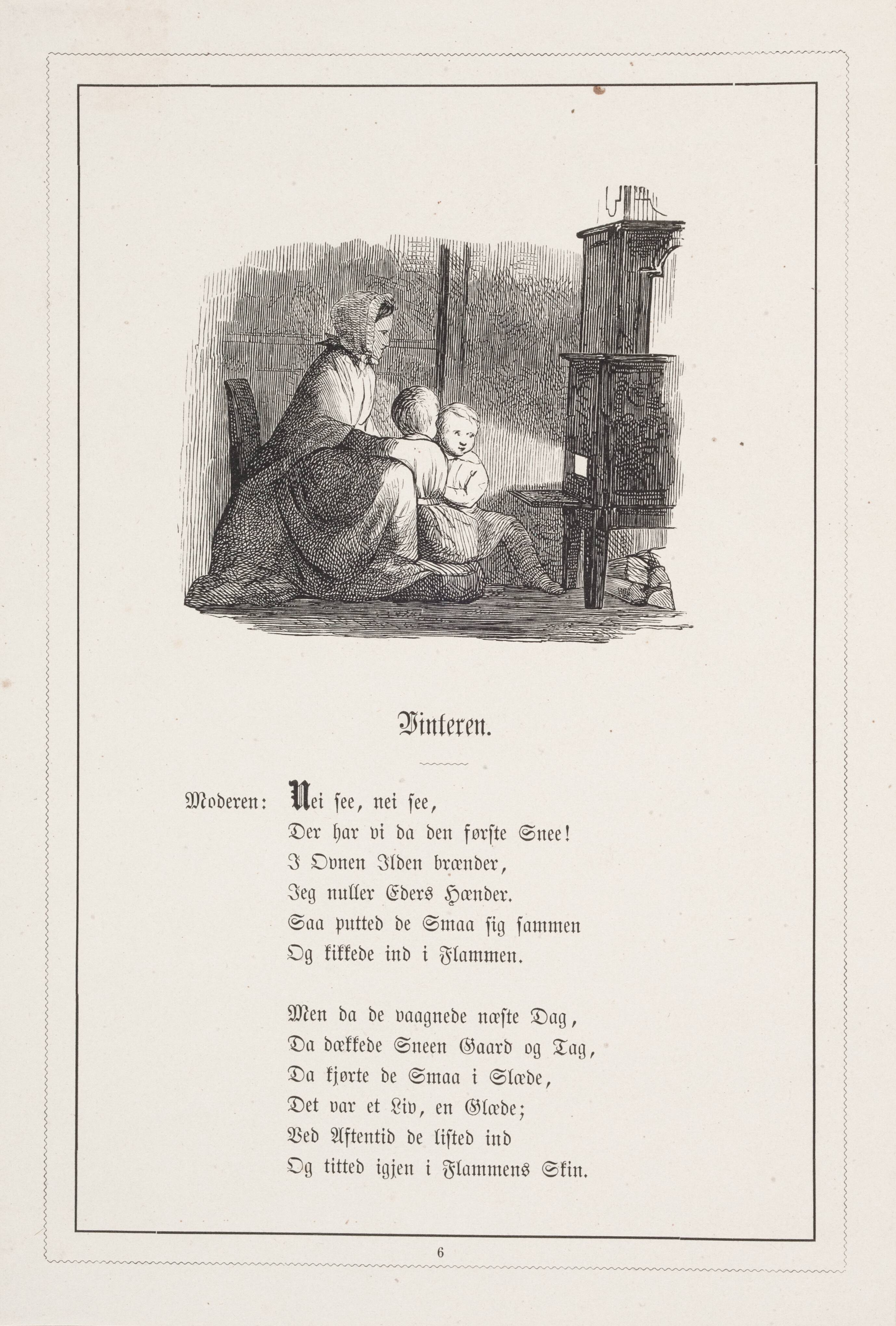 Vinteren. Illustration til H.V. Kaalund, "Fabler for Børn"