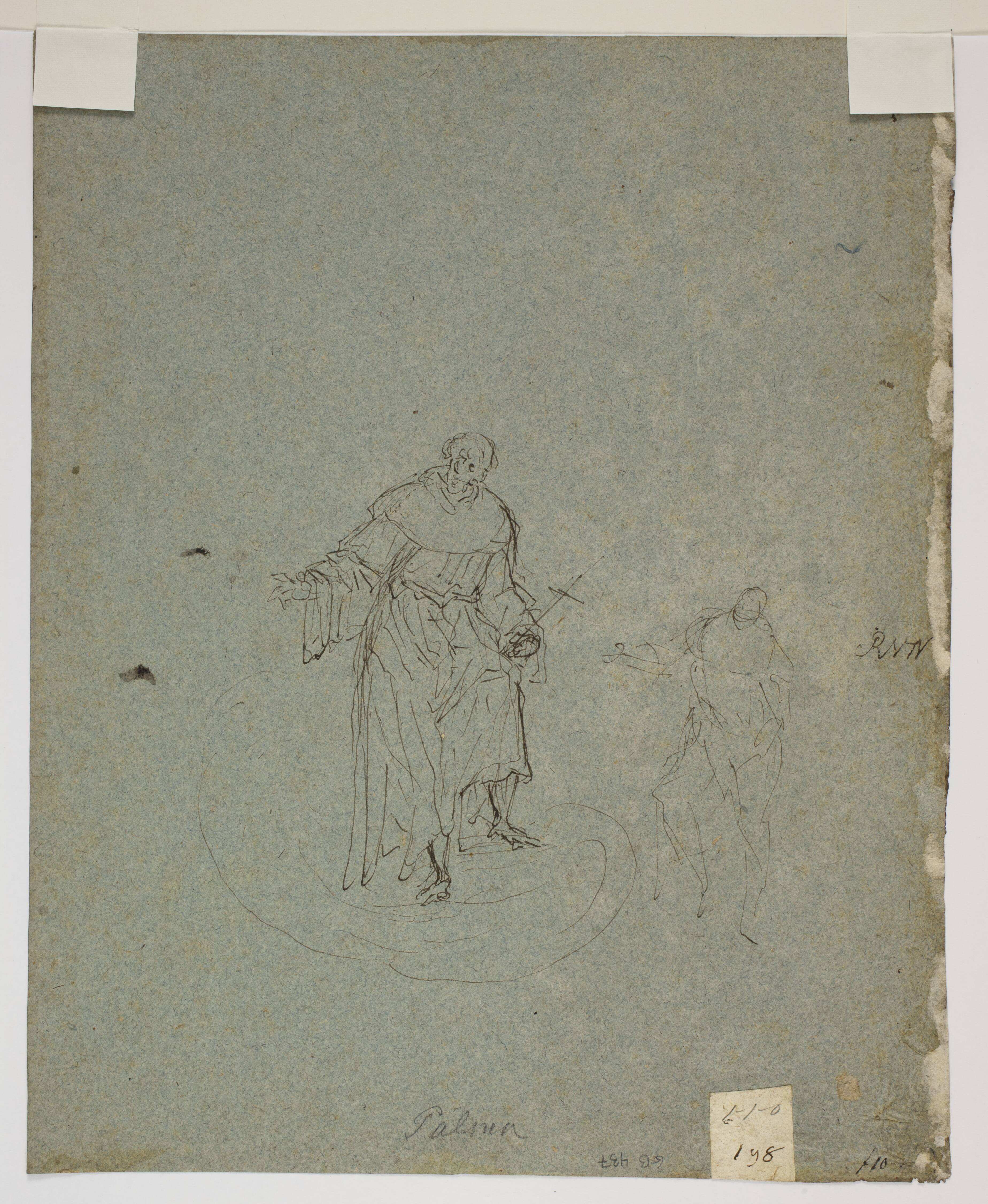 Study for the main figures of the composition on the recto