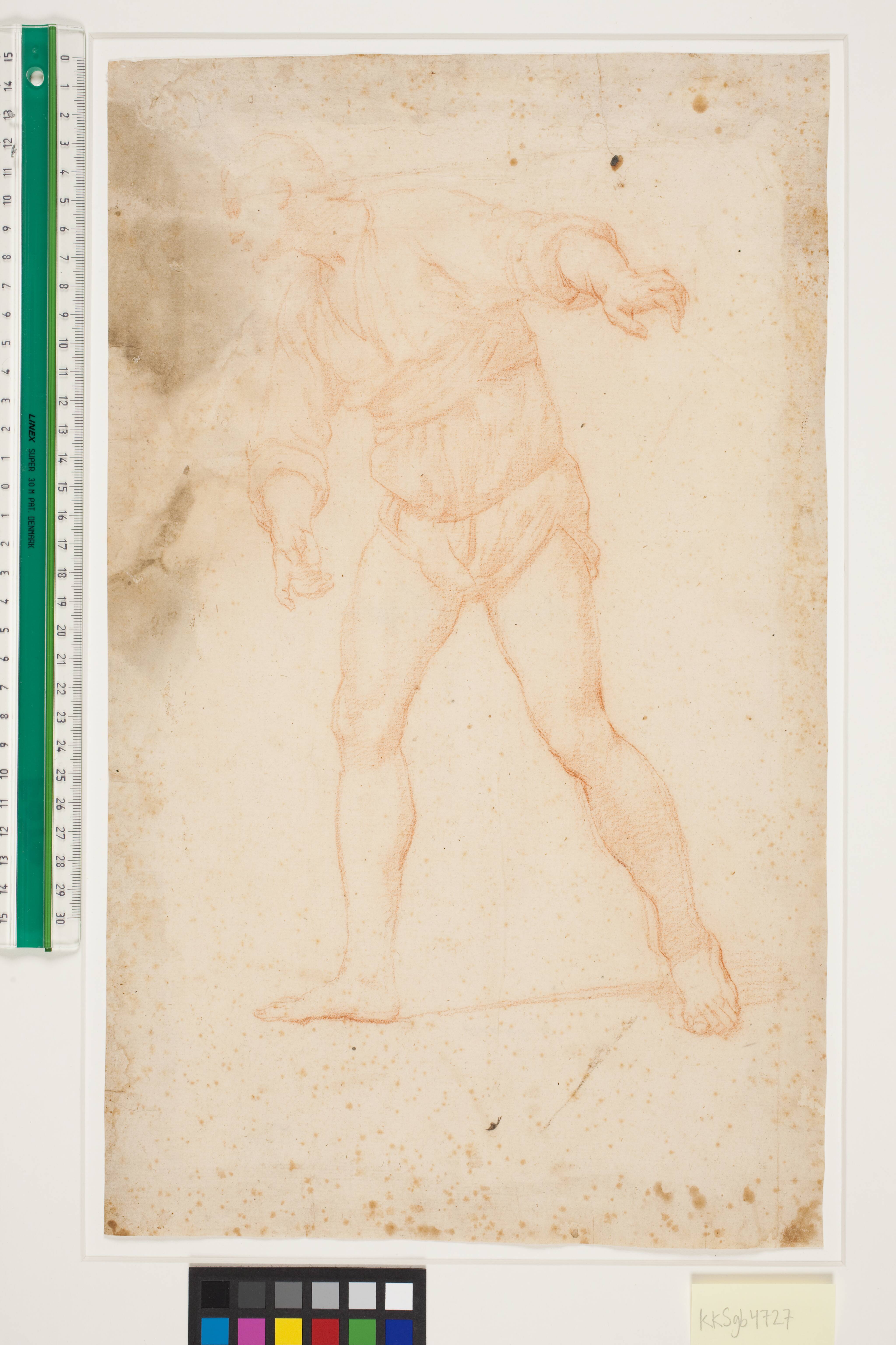 Man bending to the left