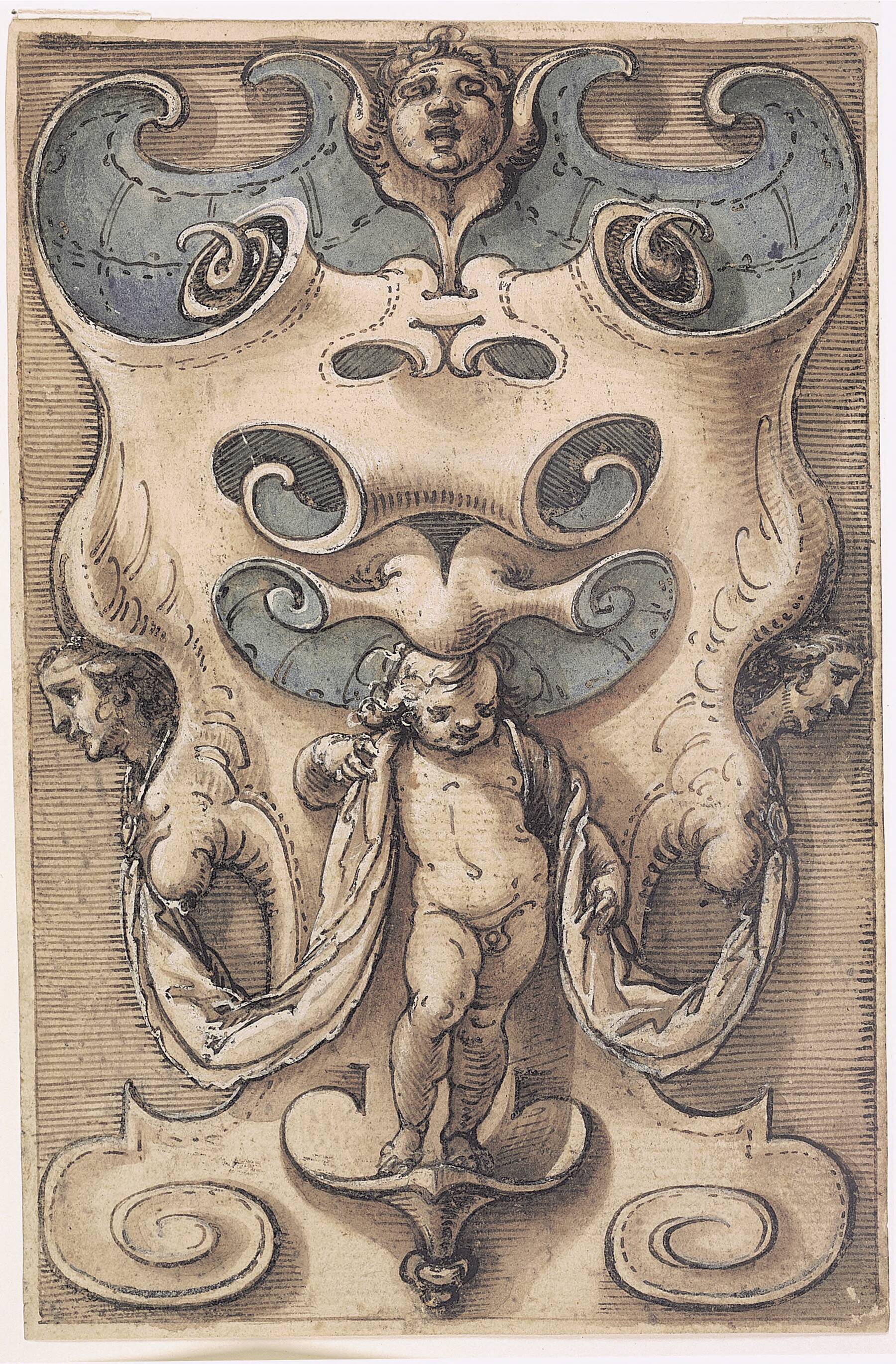 Cartouche with a Putto