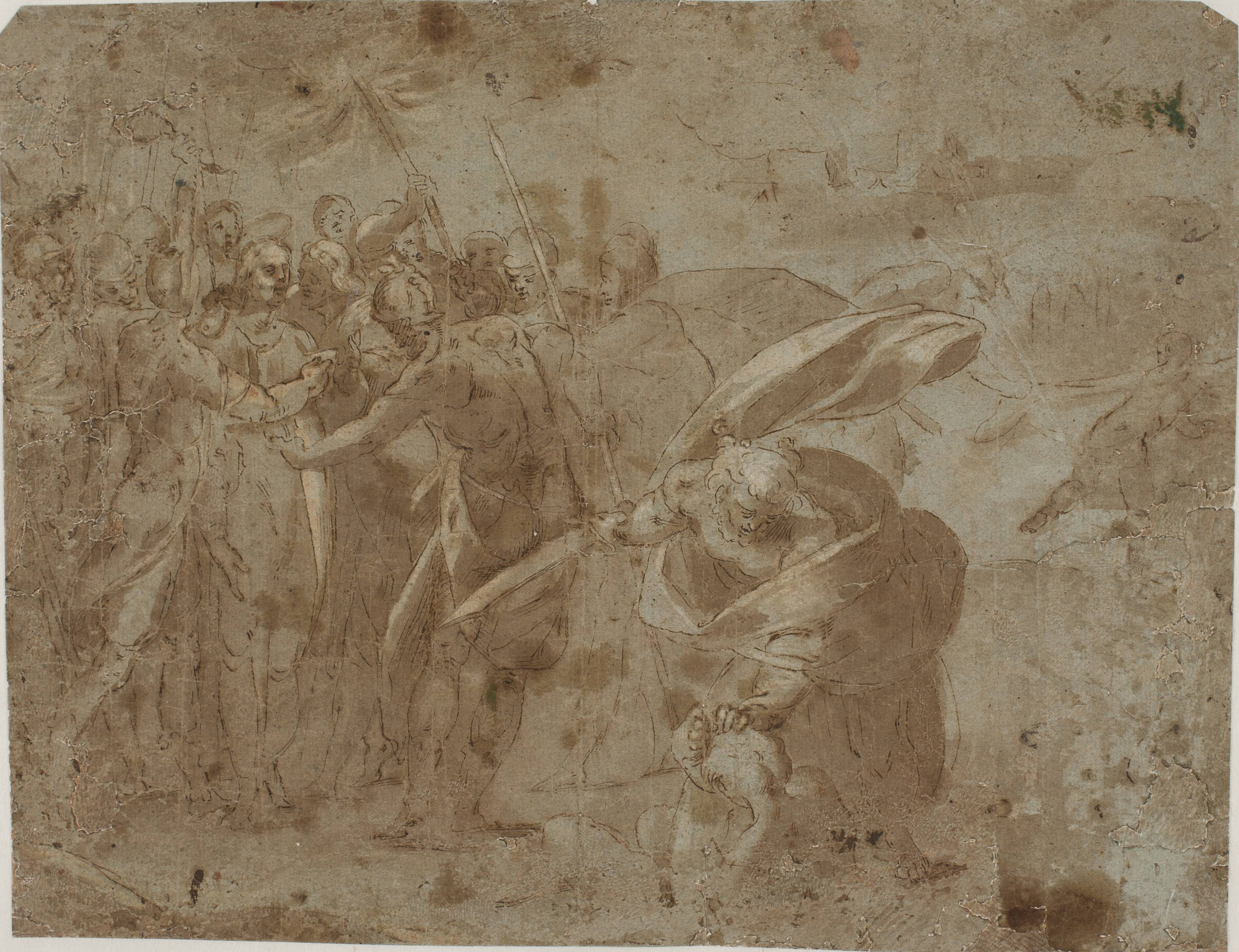 The arrest of Christ with St Peter cutting off Malchus’s ear