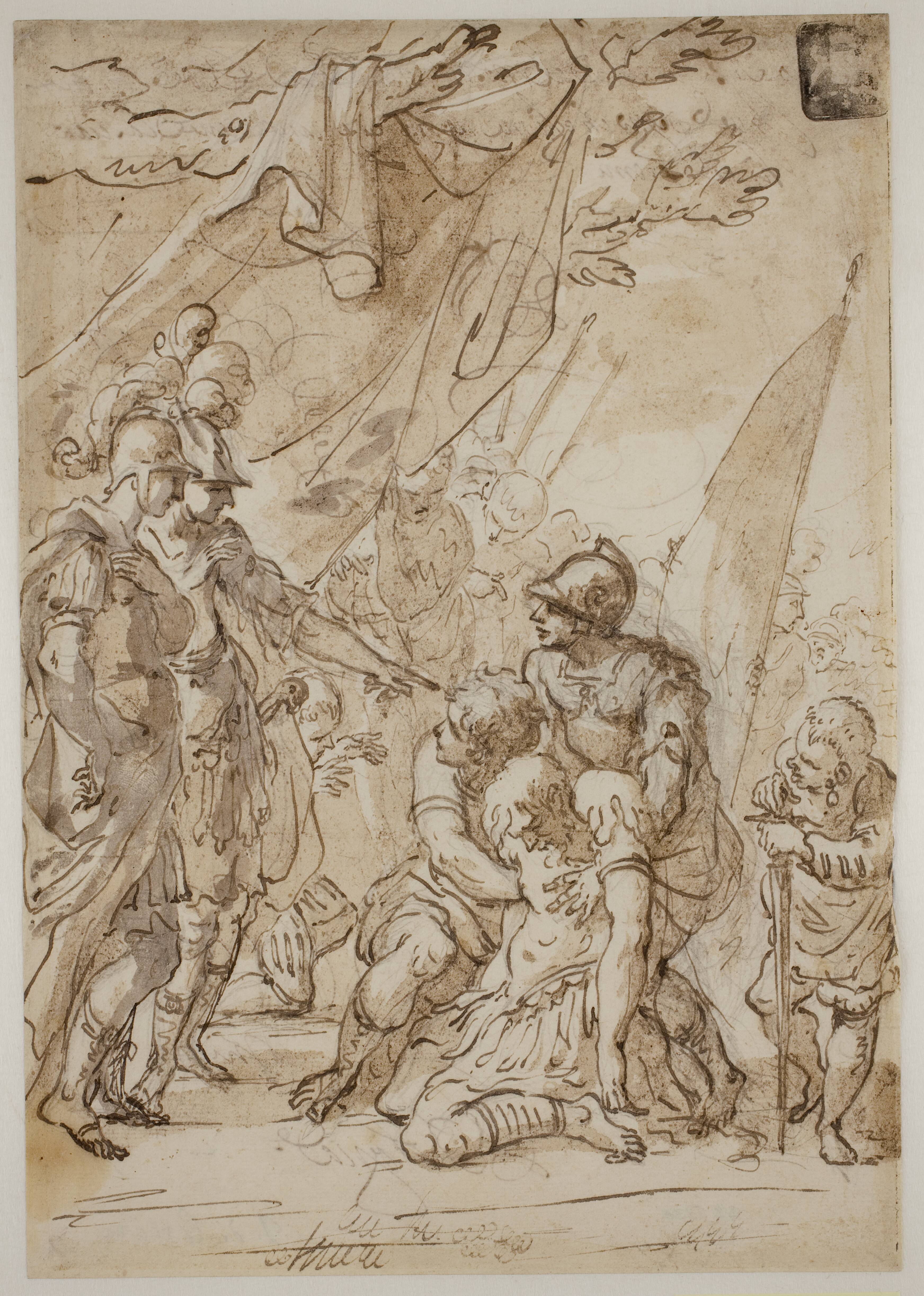 Alexander with the body of Darius(?)