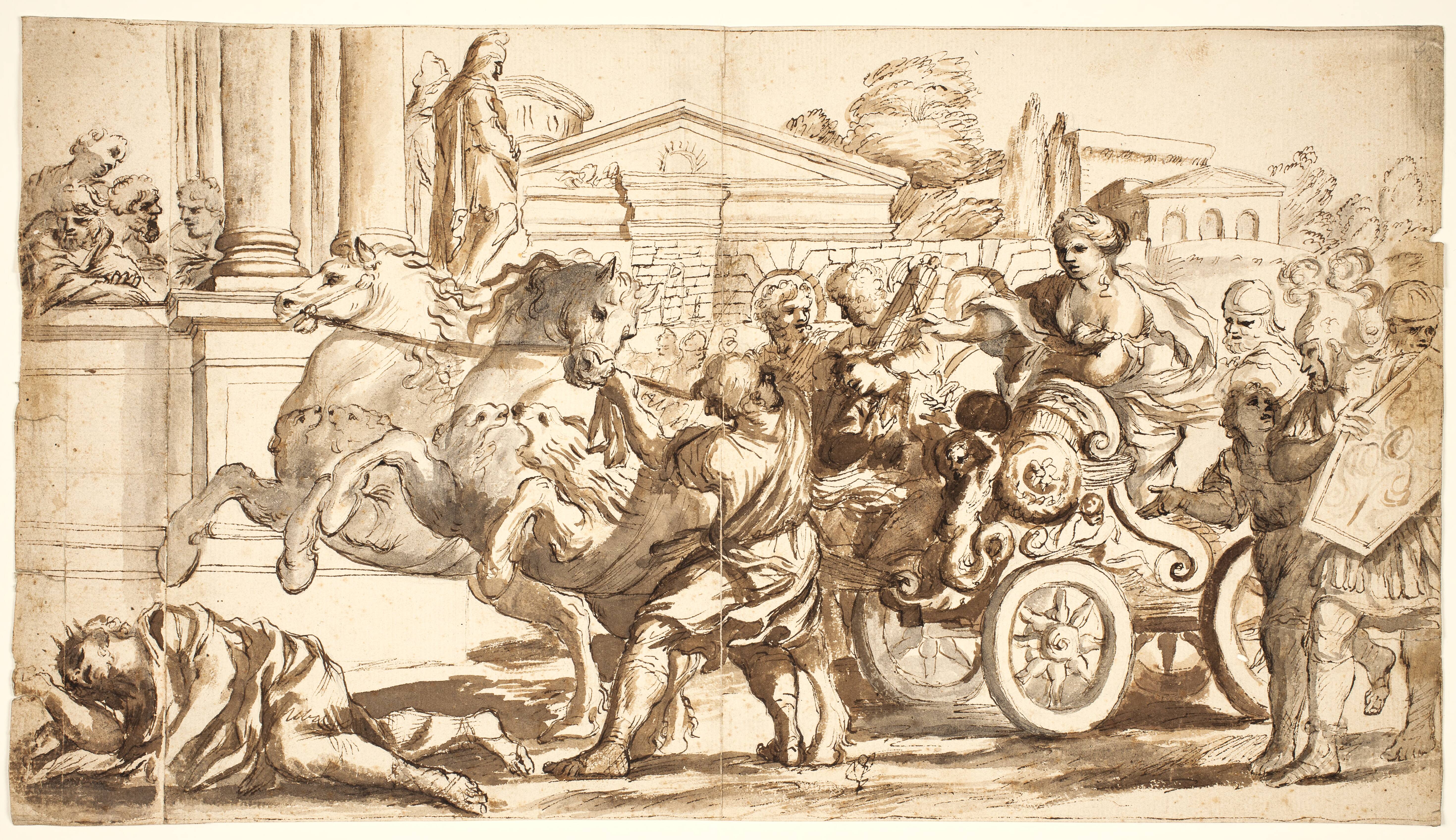 Tullia driving her chariot over her father’s body